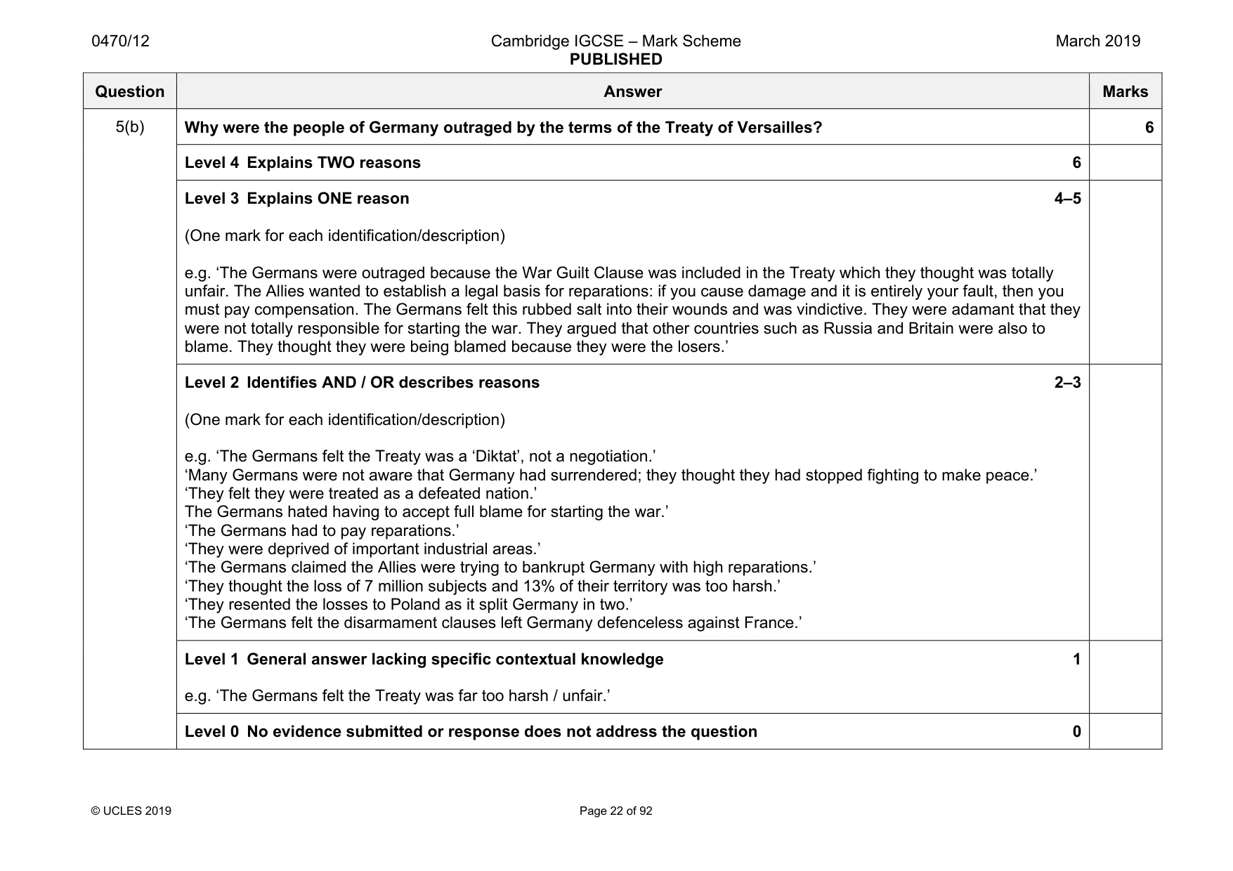 Mark scheme, page 22 of 92