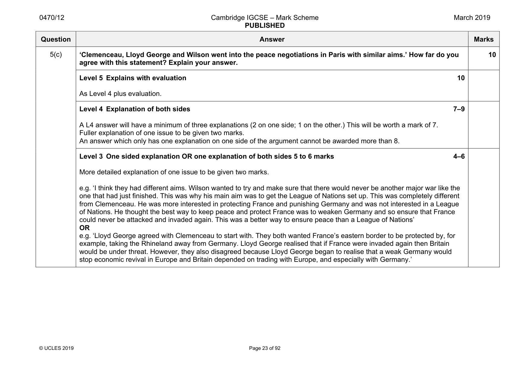 Mark scheme, page 23 of 92