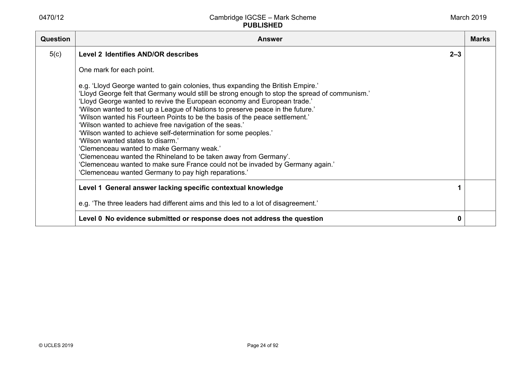 Mark scheme, page 24 of 92