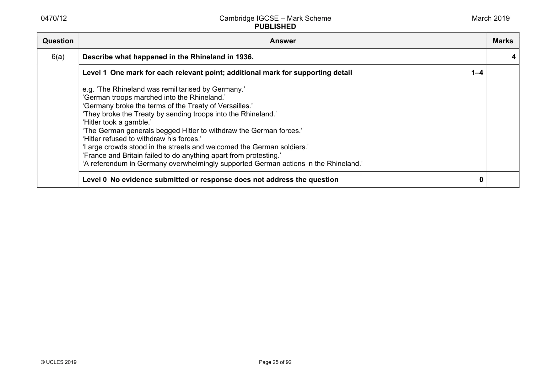 Mark scheme, page 25 of 92