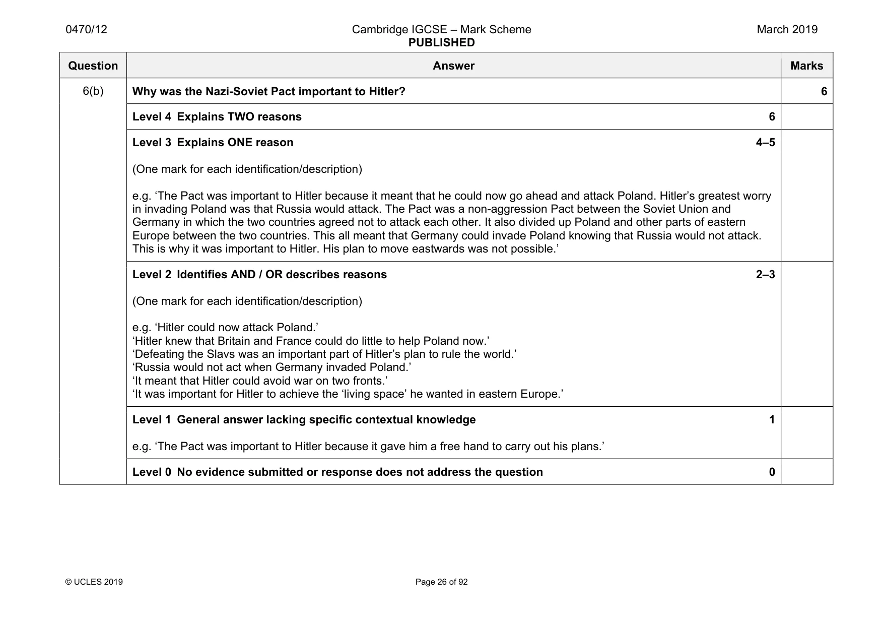 Mark scheme, page 26 of 92
