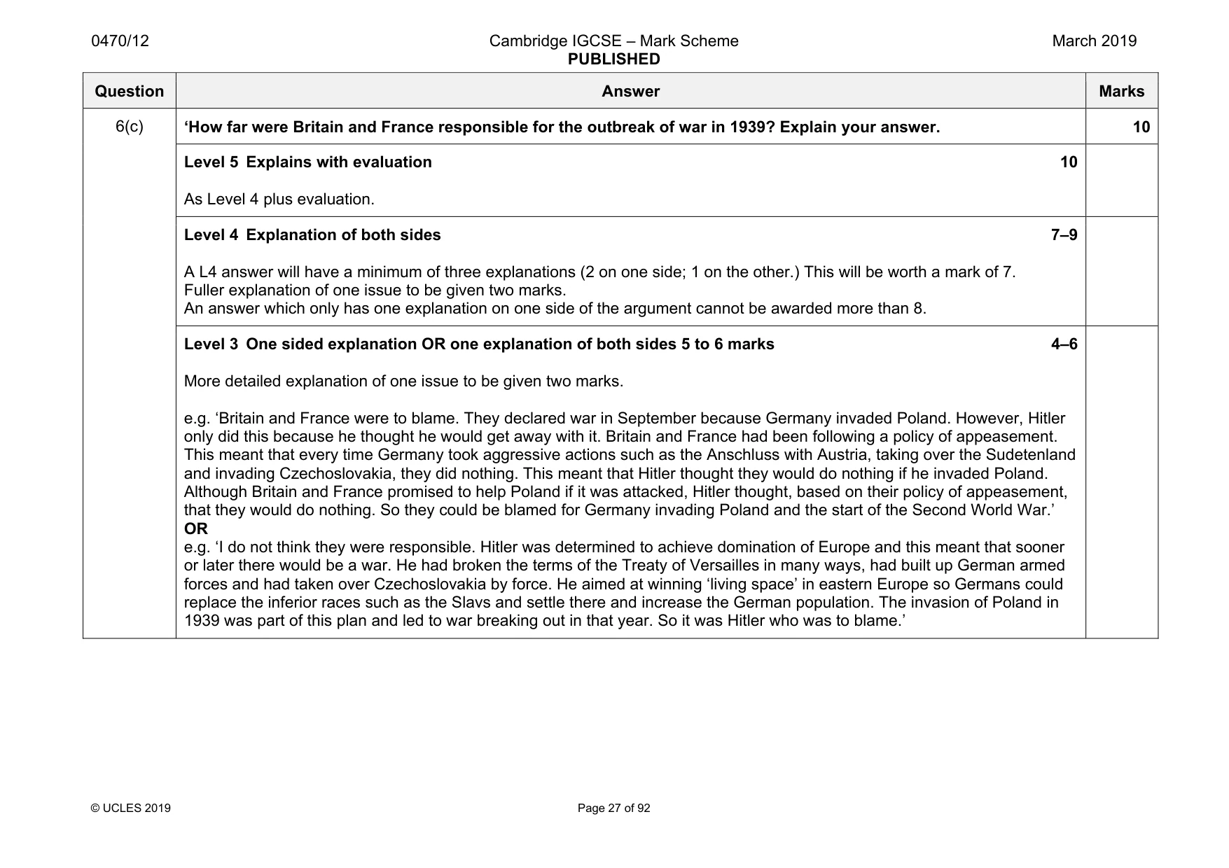 Mark scheme, page 27 of 92
