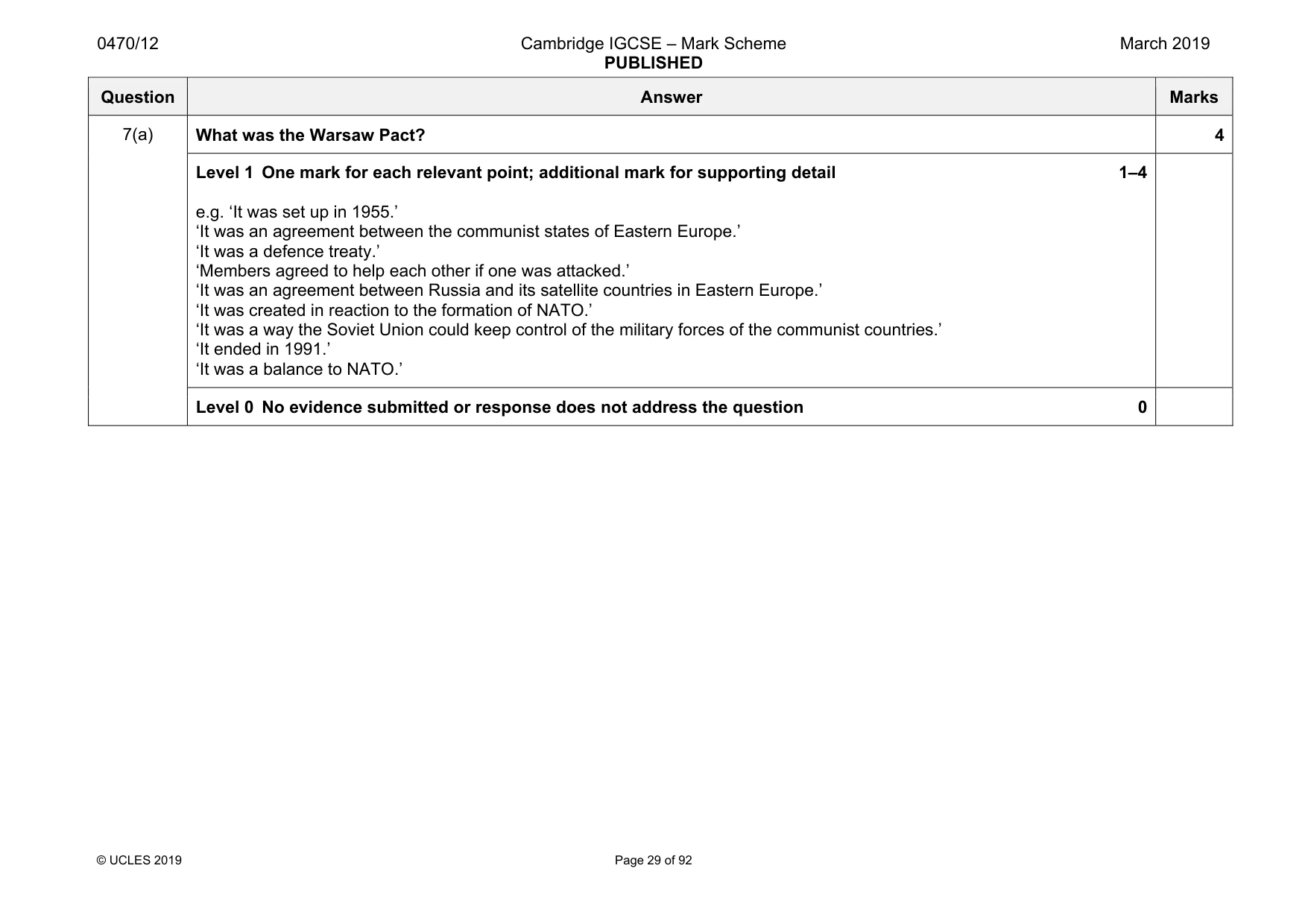 Mark scheme, page 29 of 92