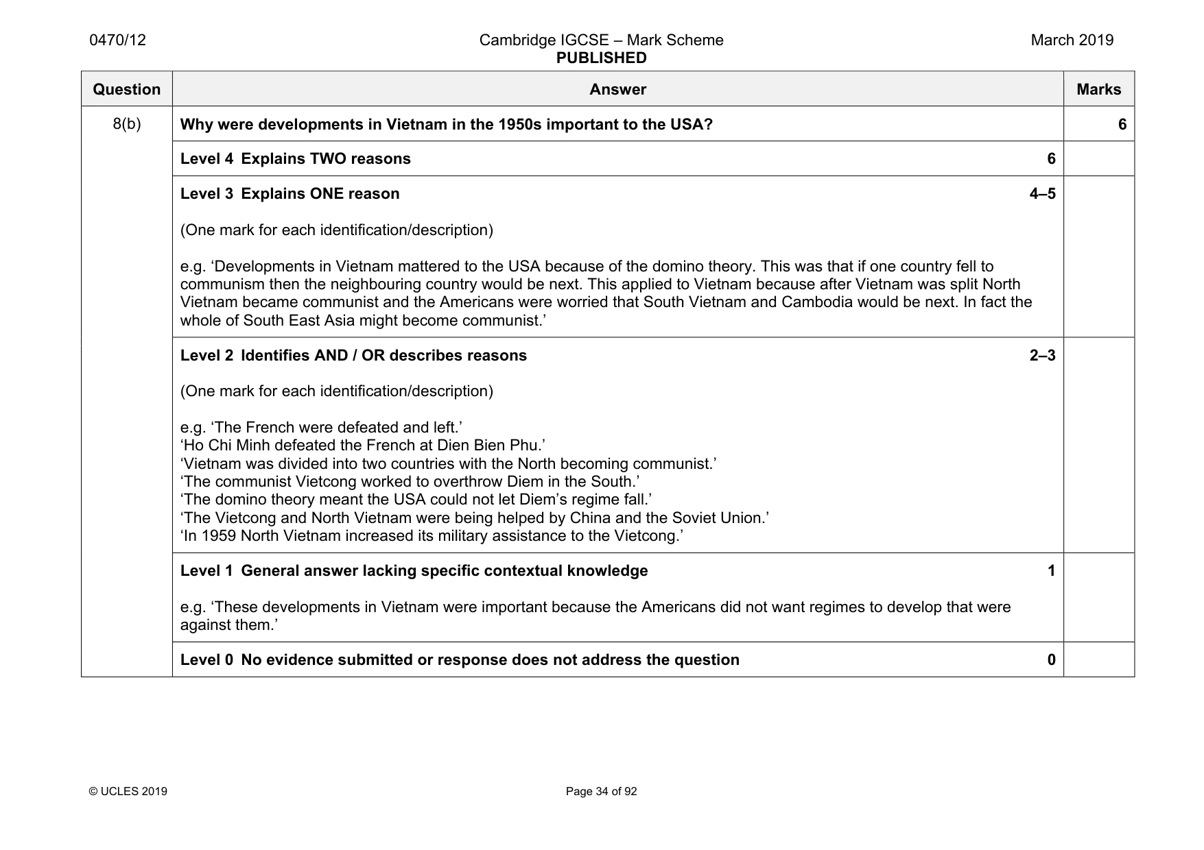 Mark scheme, page 34 of 92