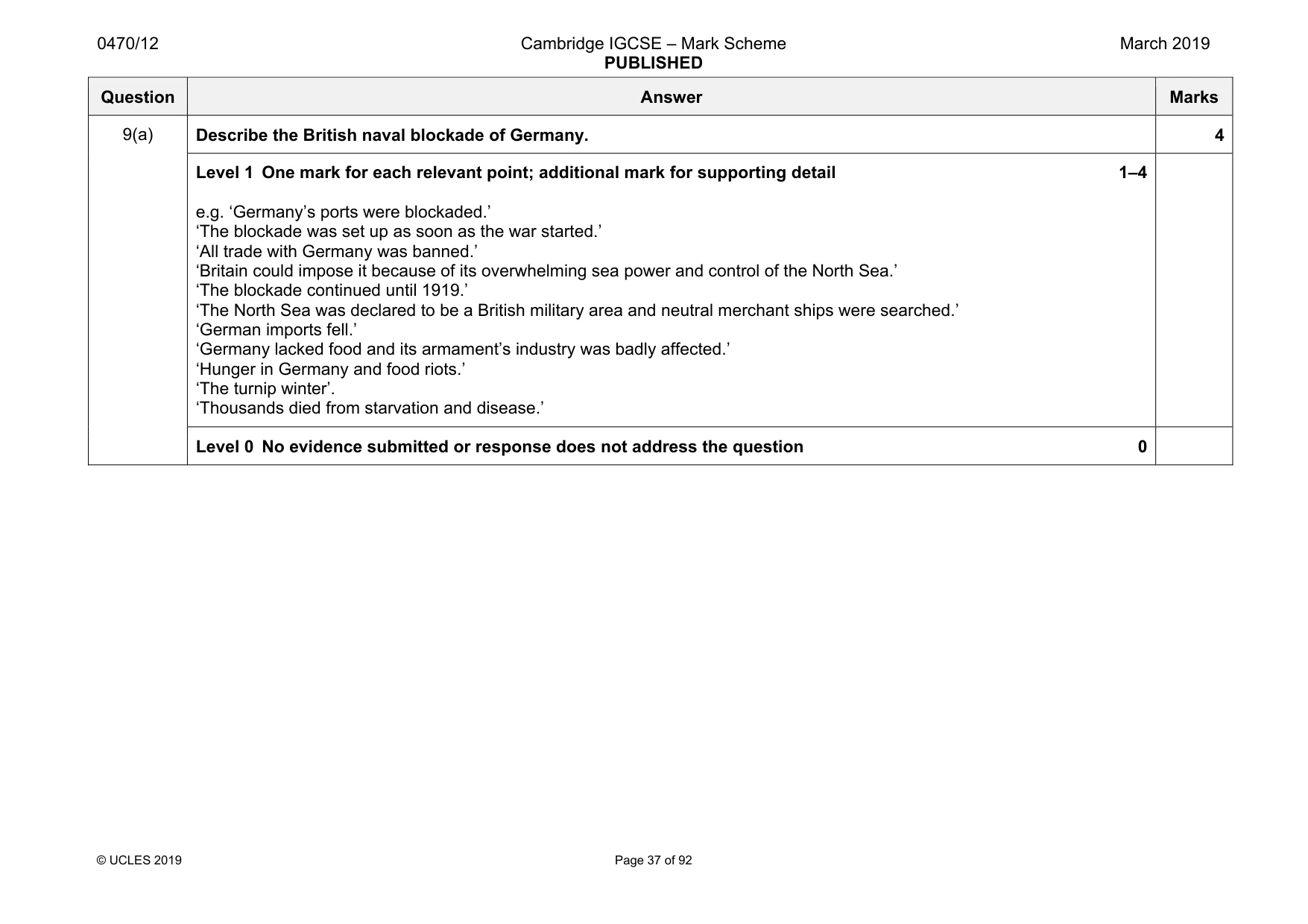 Mark scheme, page 37 of 92