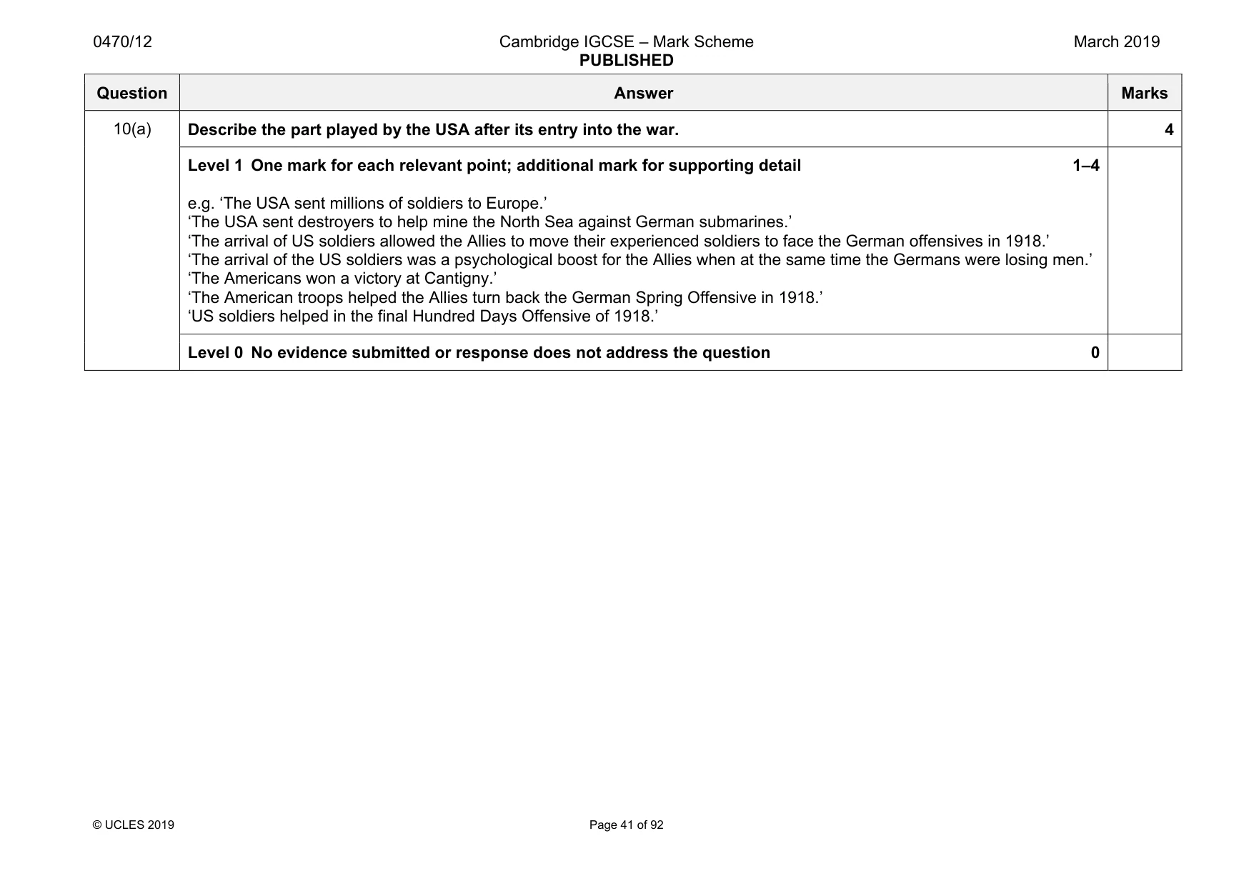 Mark scheme, page 41 of 92
