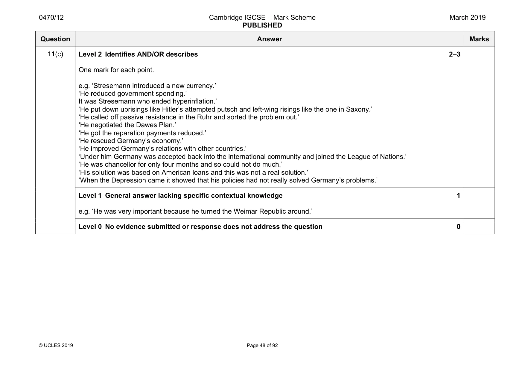 Mark scheme, page 48 of 92
