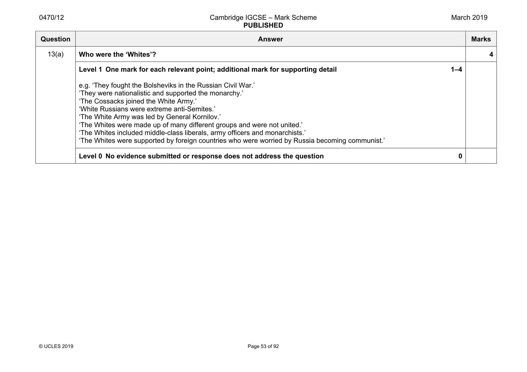 Mark scheme, page 53 of 92