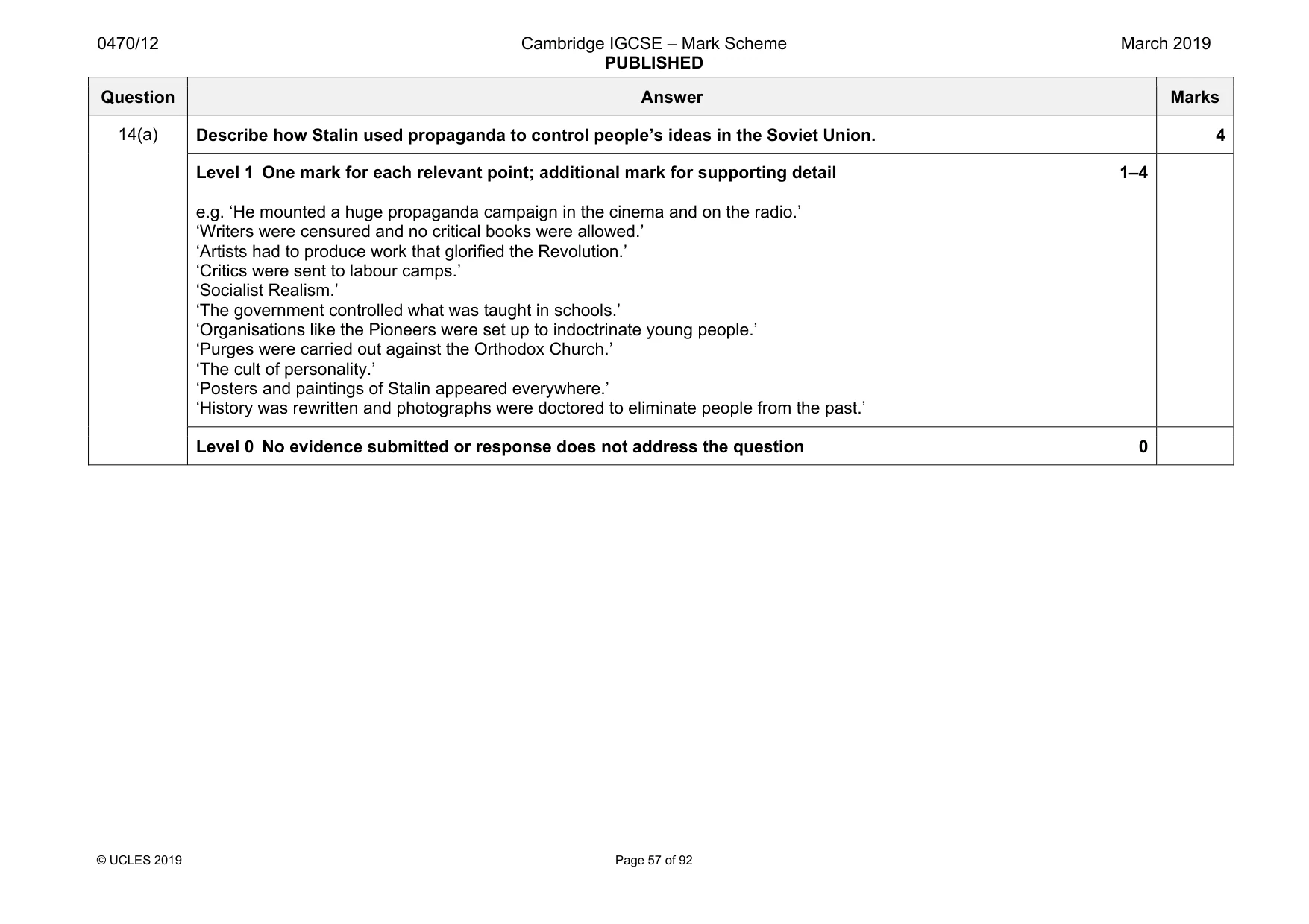 Mark scheme, page 57 of 92