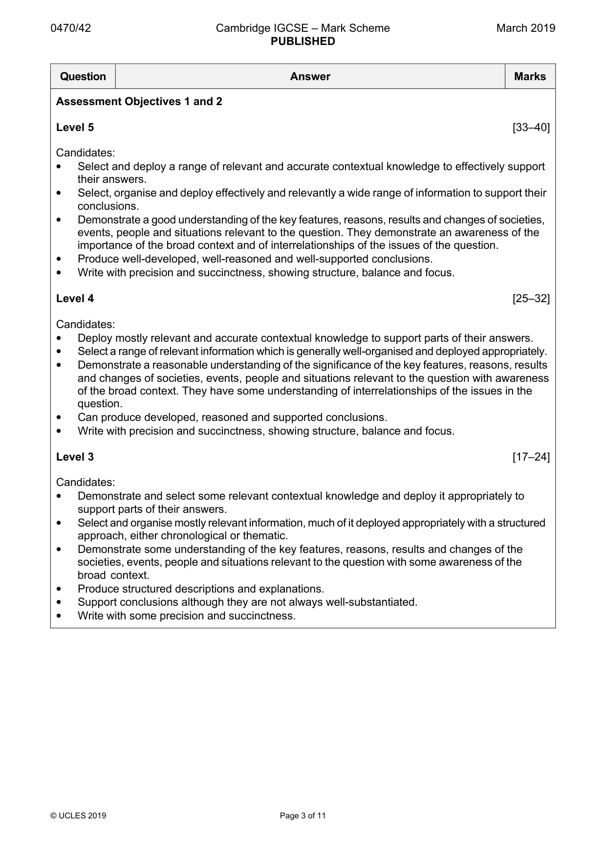 Mark scheme, page 3 of 11