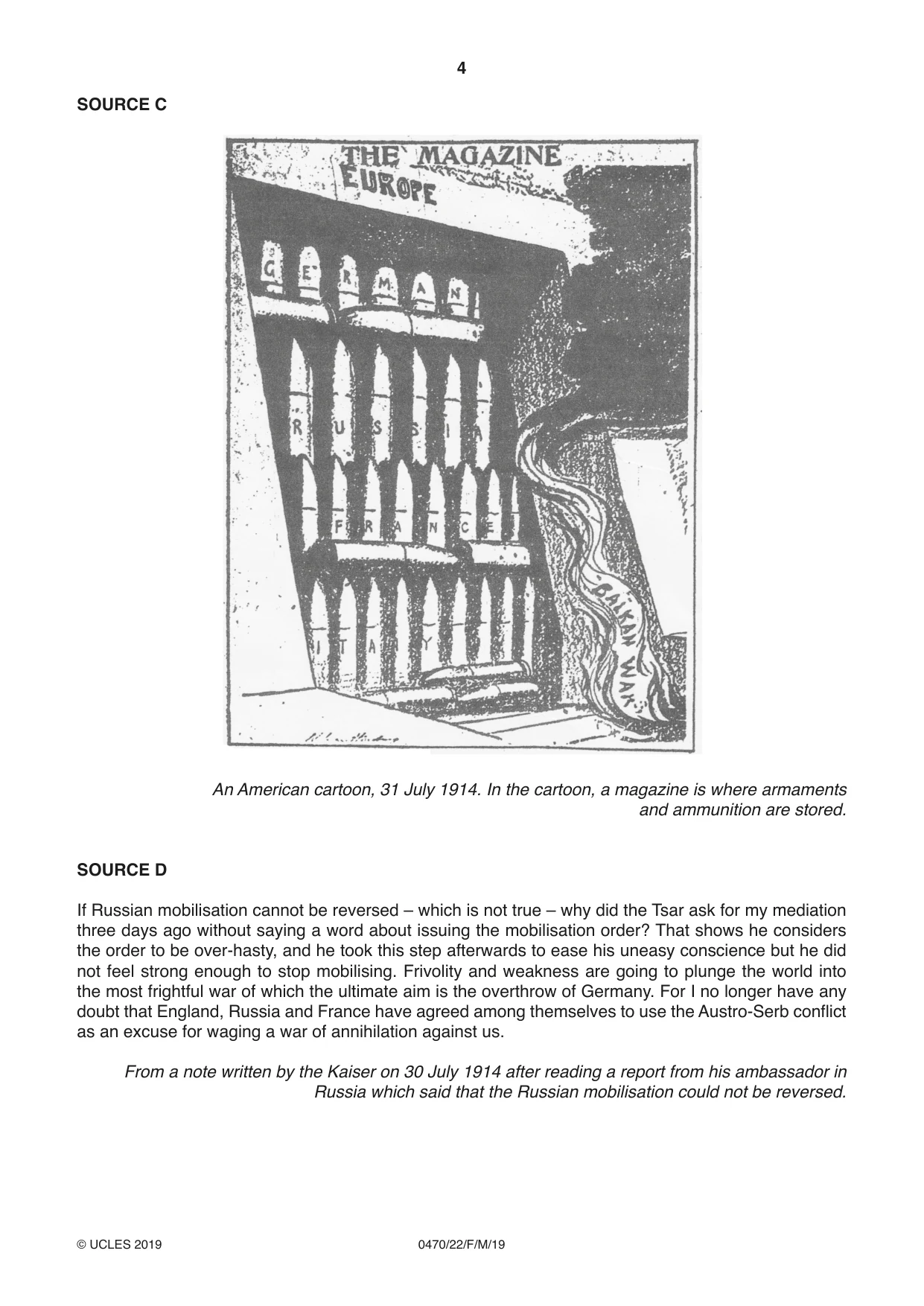 Cambridge IGCSE History 0470 2019 Feb/March Paper 2 · Variant 2 question paper, page 4 of 16