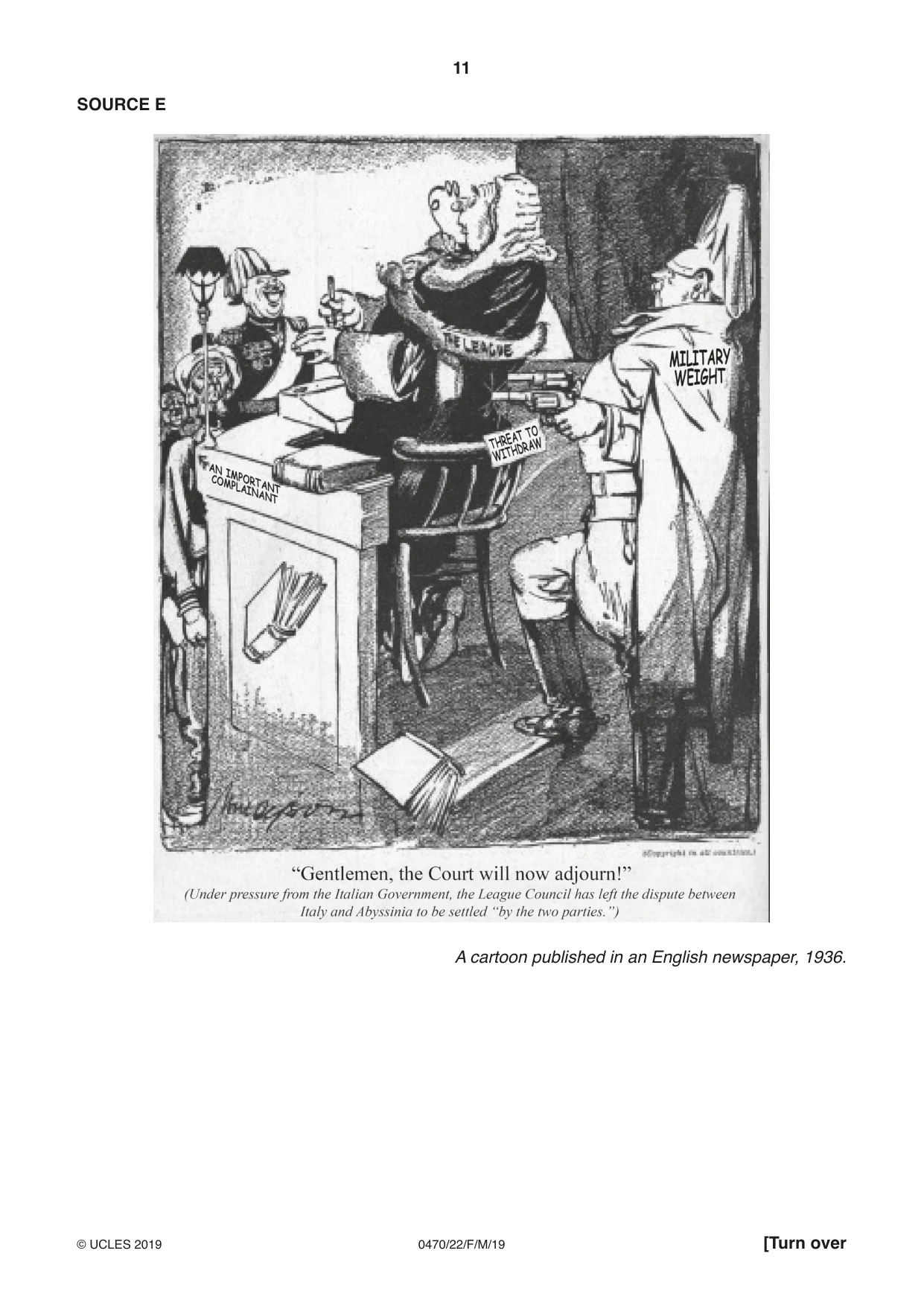 Cambridge IGCSE History 0470 2019 Feb/March Paper 2 · Variant 2 question paper, page 11 of 16