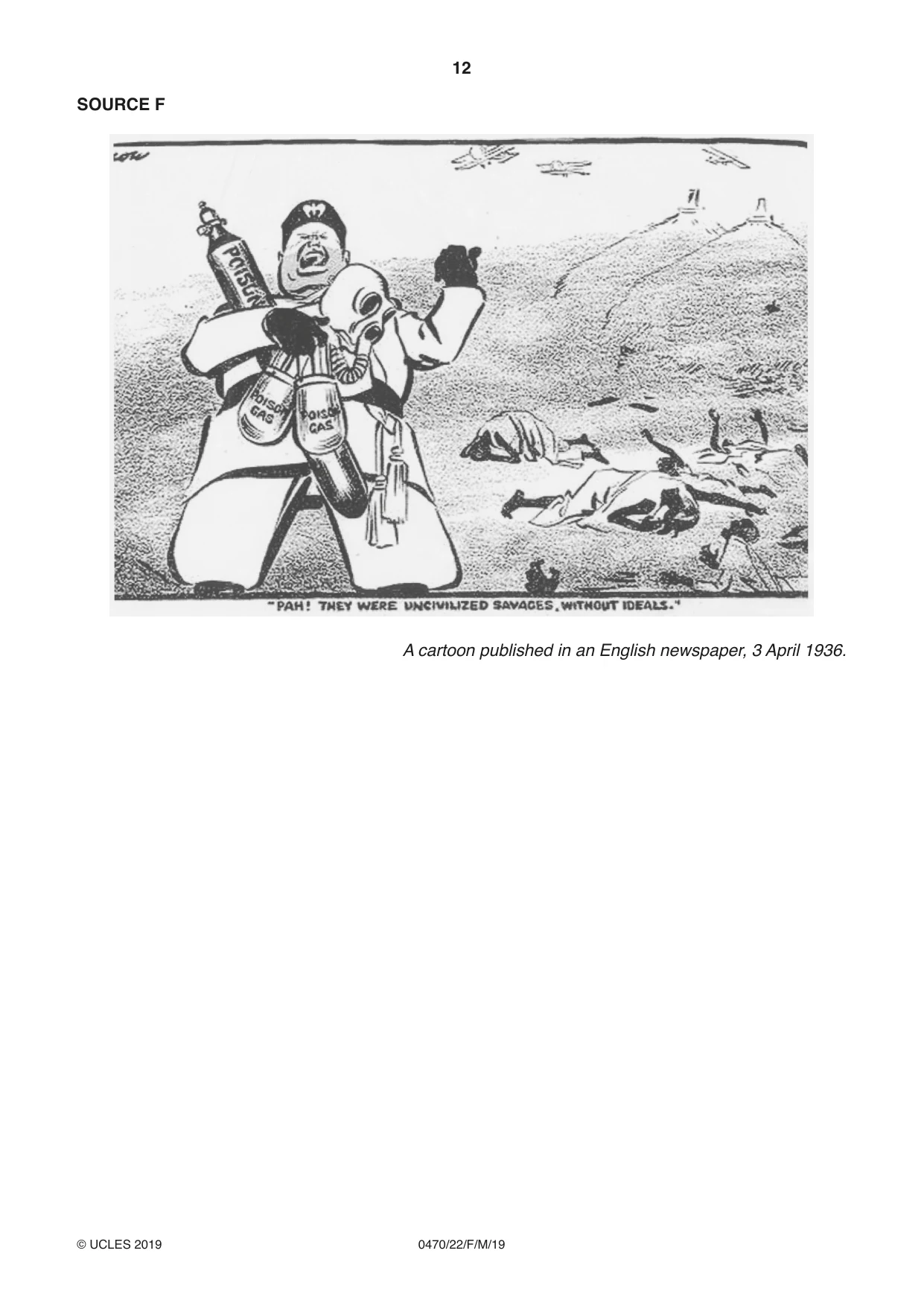 Cambridge IGCSE History 0470 2019 Feb/March Paper 2 · Variant 2 question paper, page 12 of 16