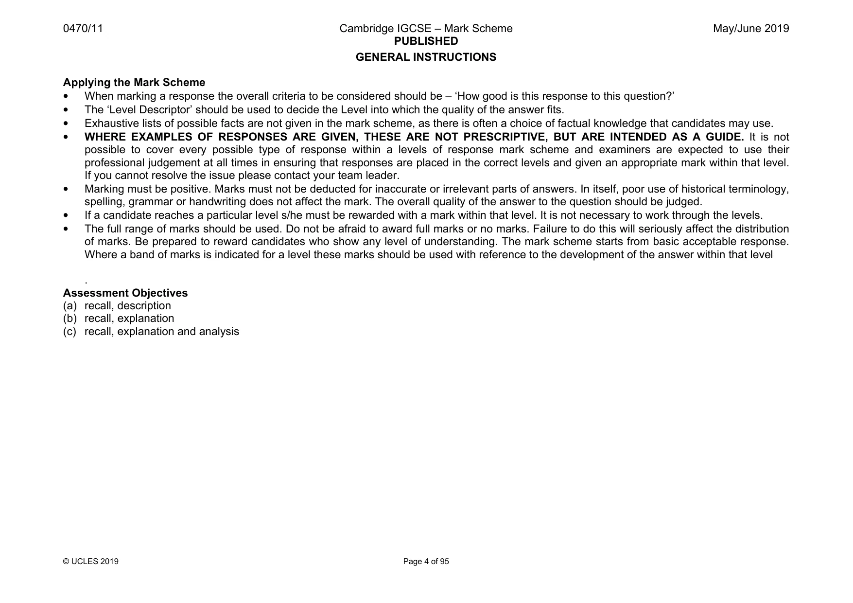 Mark scheme, page 4 of 95
