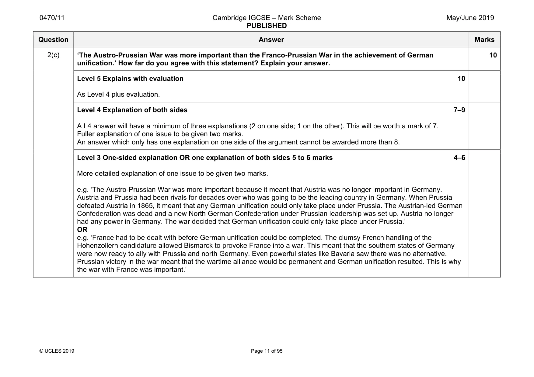 Mark scheme, page 11 of 95