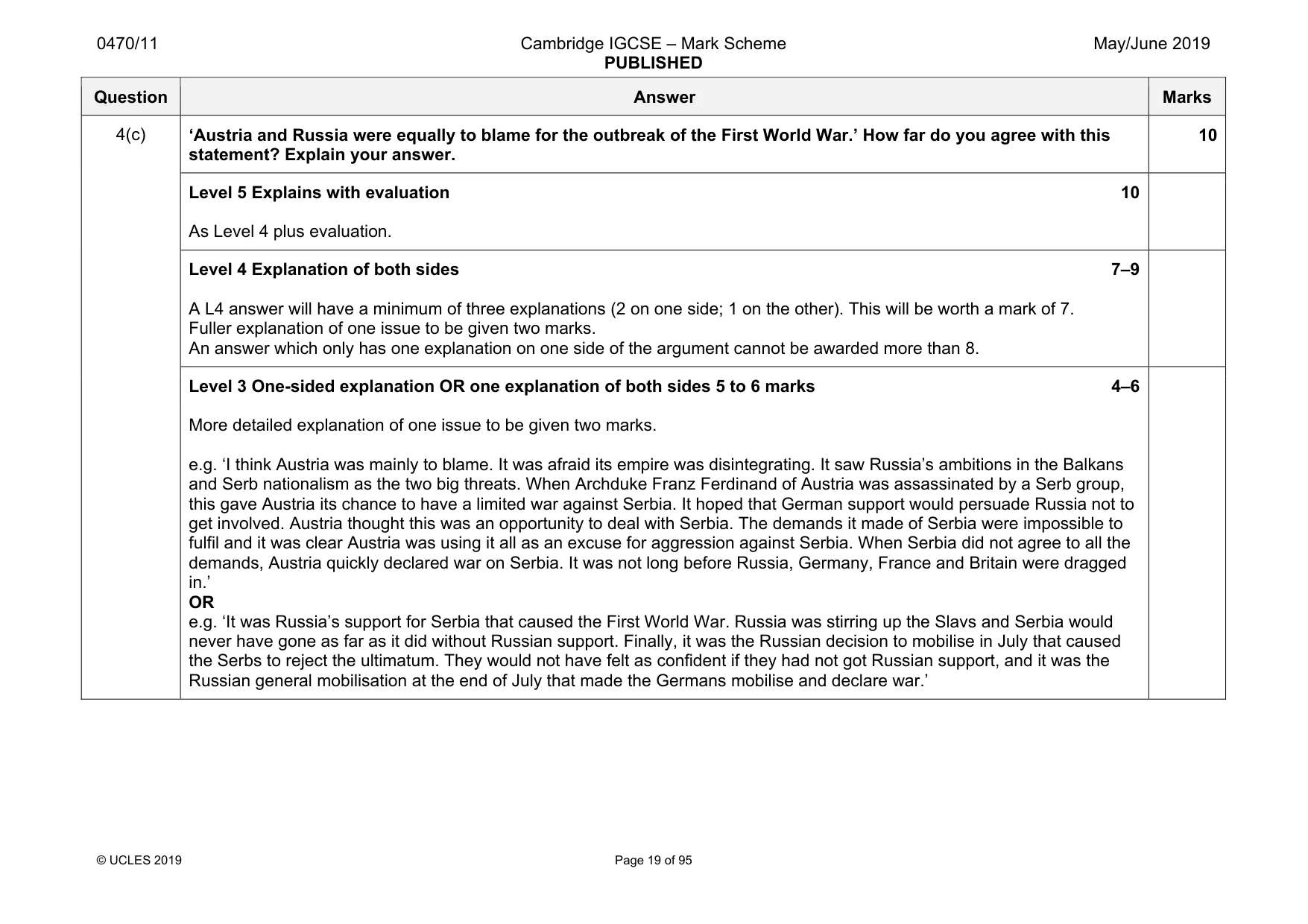 Mark scheme, page 19 of 95