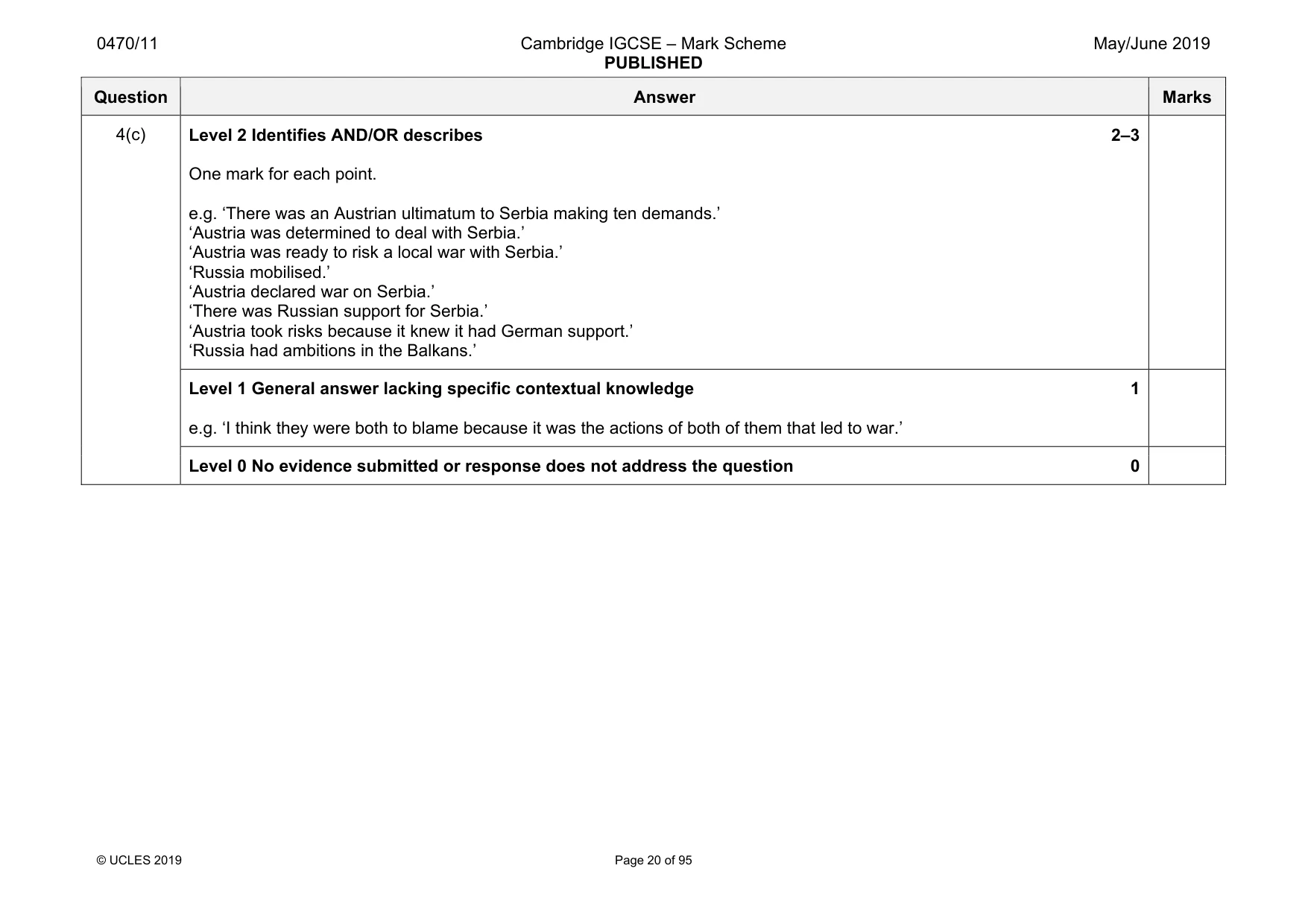 Mark scheme, page 20 of 95