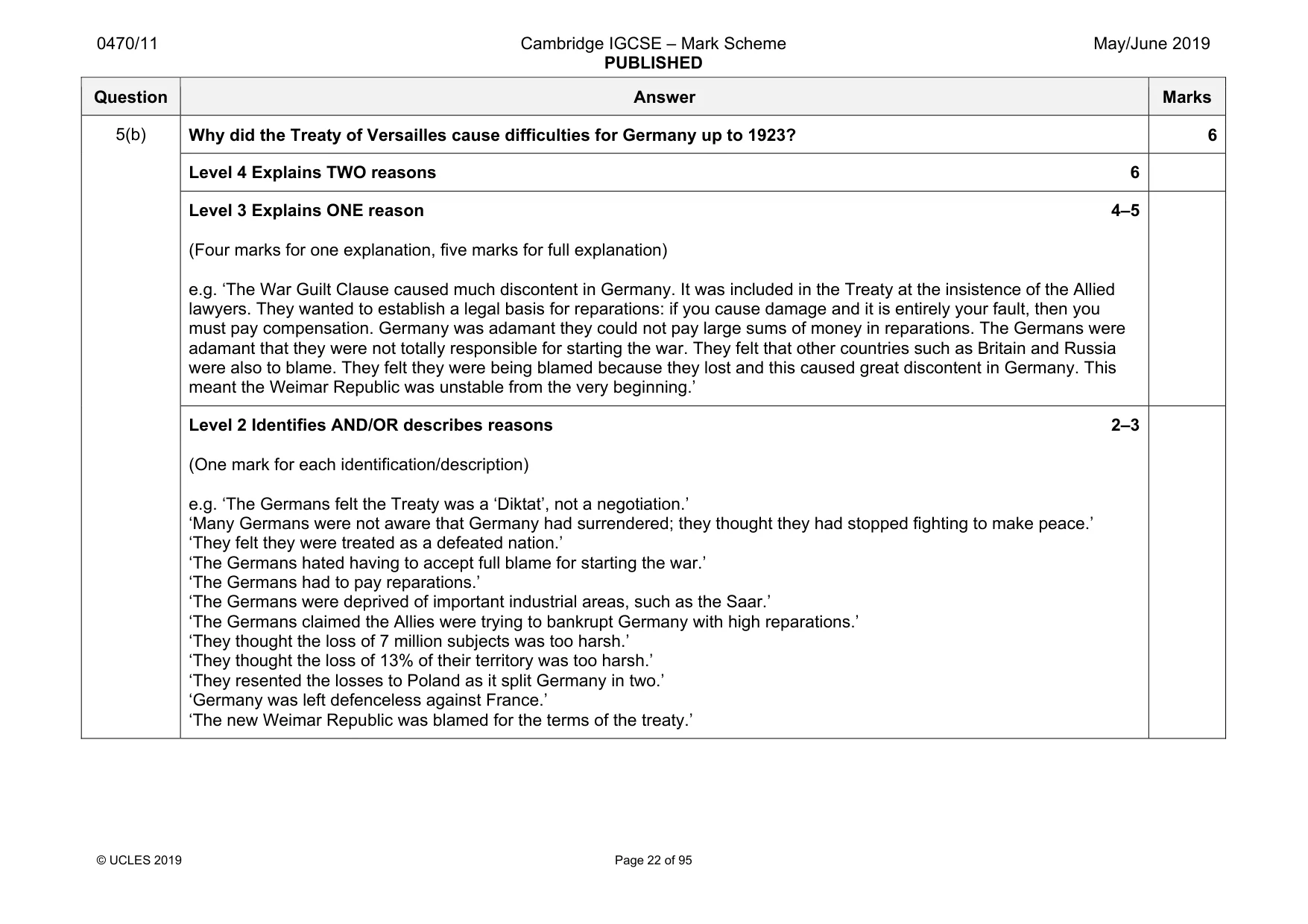 Mark scheme, page 22 of 95