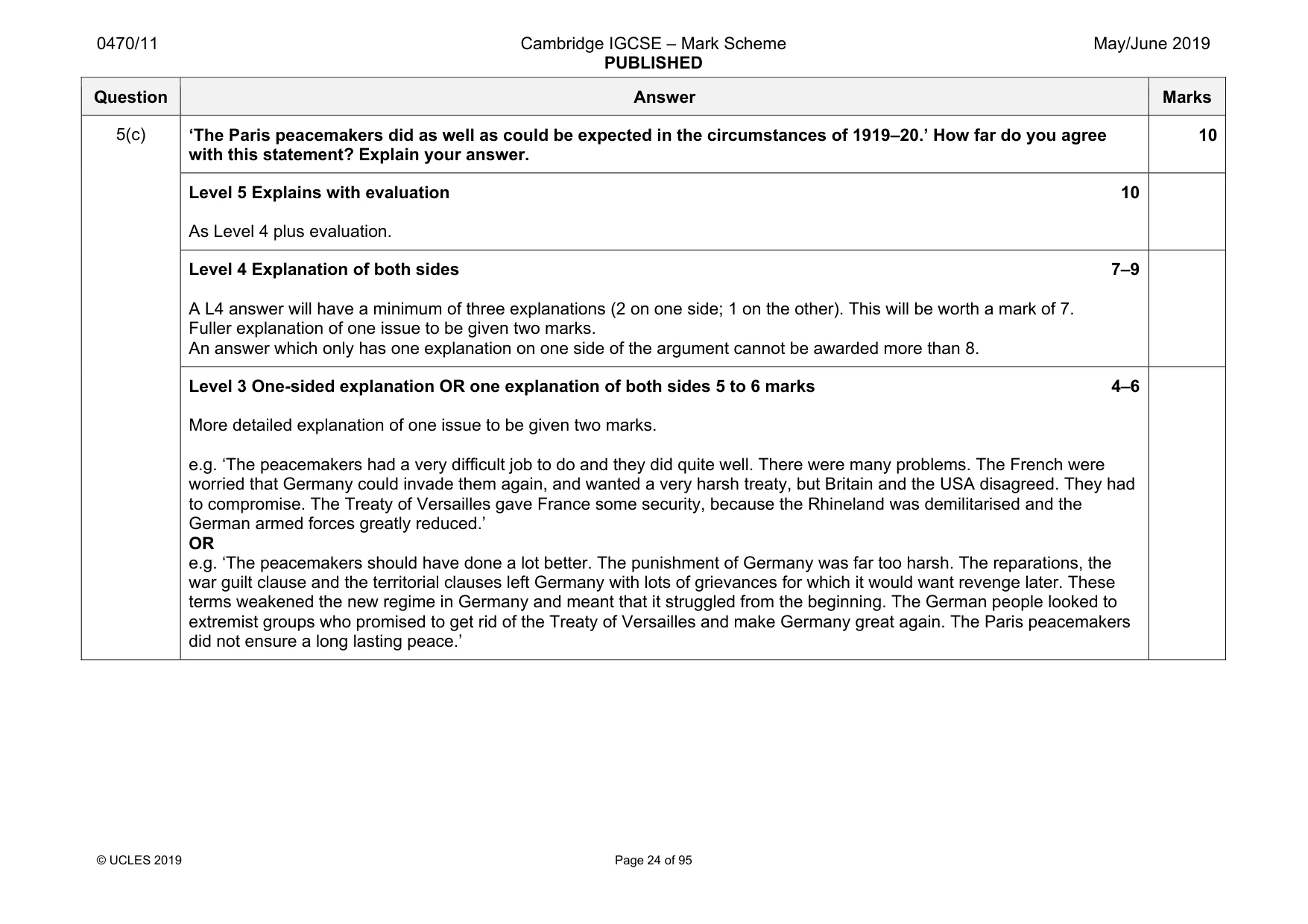 Mark scheme, page 24 of 95