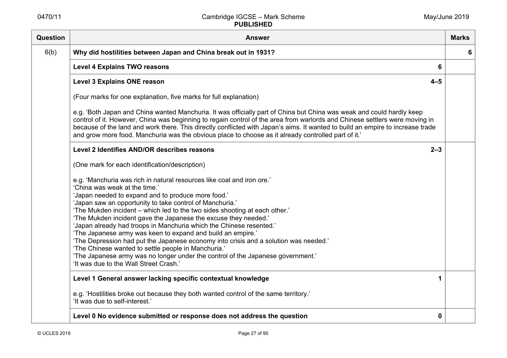 Mark scheme, page 27 of 95