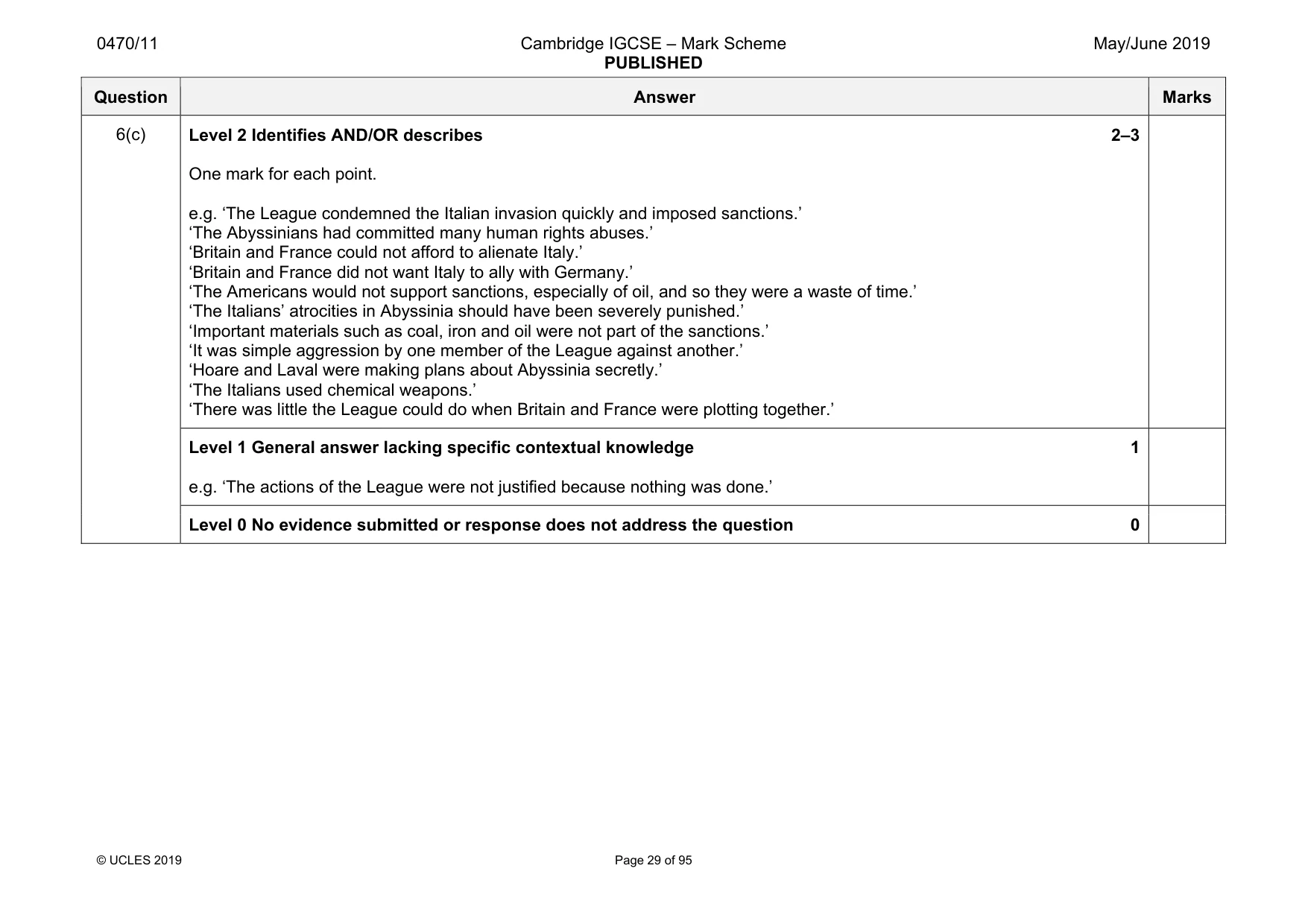 Mark scheme, page 29 of 95