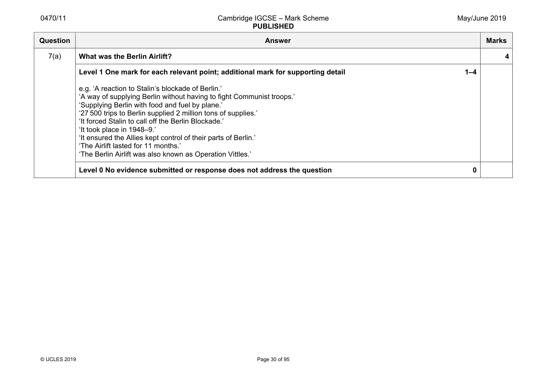 Mark scheme, page 30 of 95