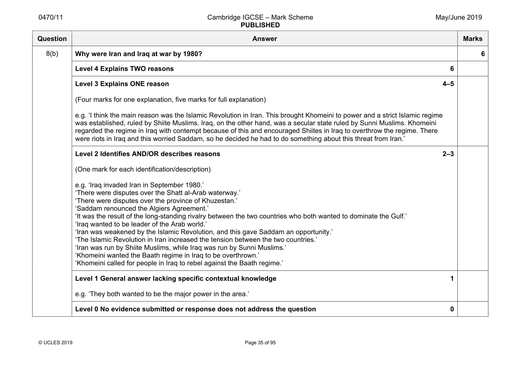 Mark scheme, page 35 of 95