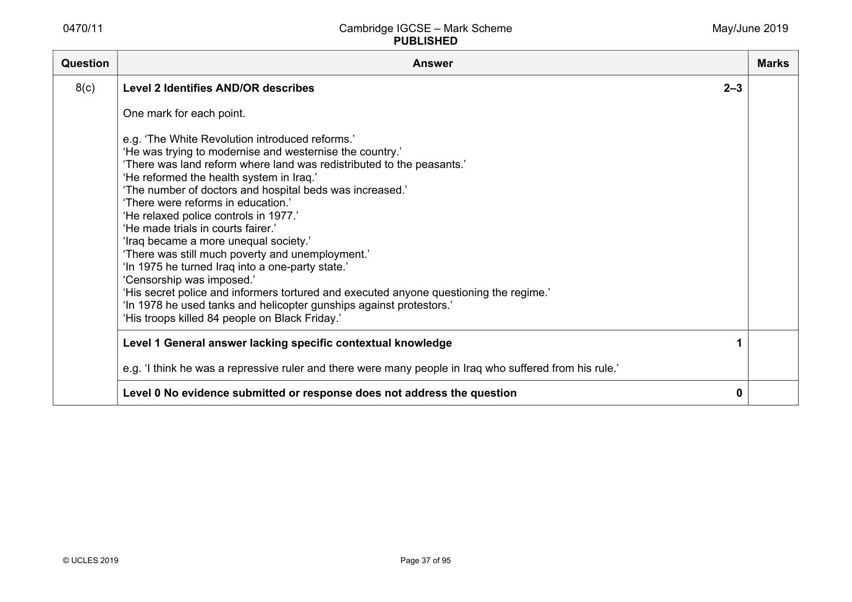 Mark scheme, page 37 of 95