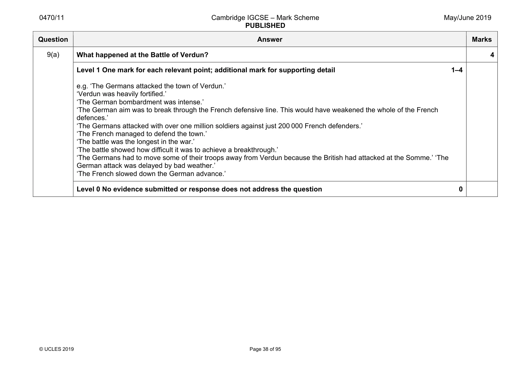 Mark scheme, page 38 of 95