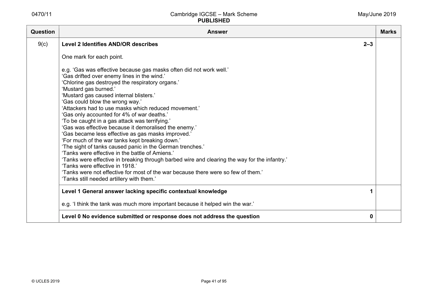 Mark scheme, page 41 of 95