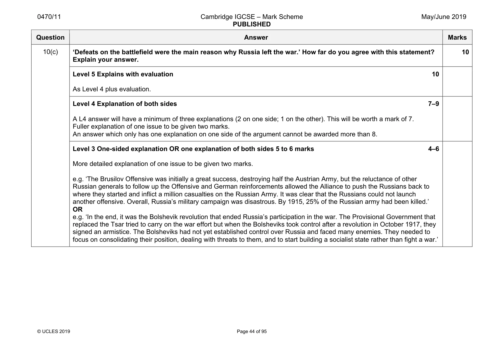 Mark scheme, page 44 of 95