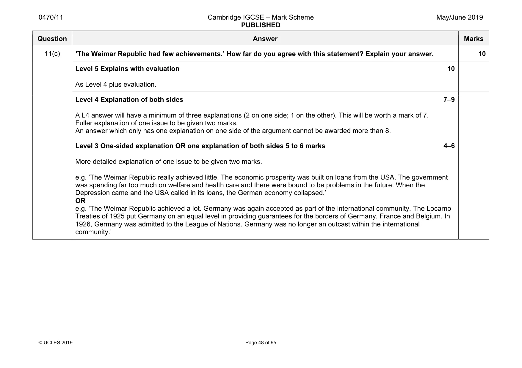 Mark scheme, page 48 of 95