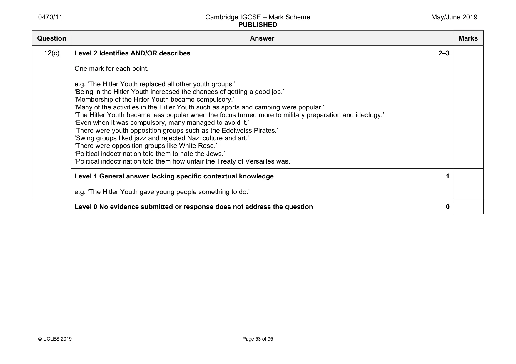 Mark scheme, page 53 of 95