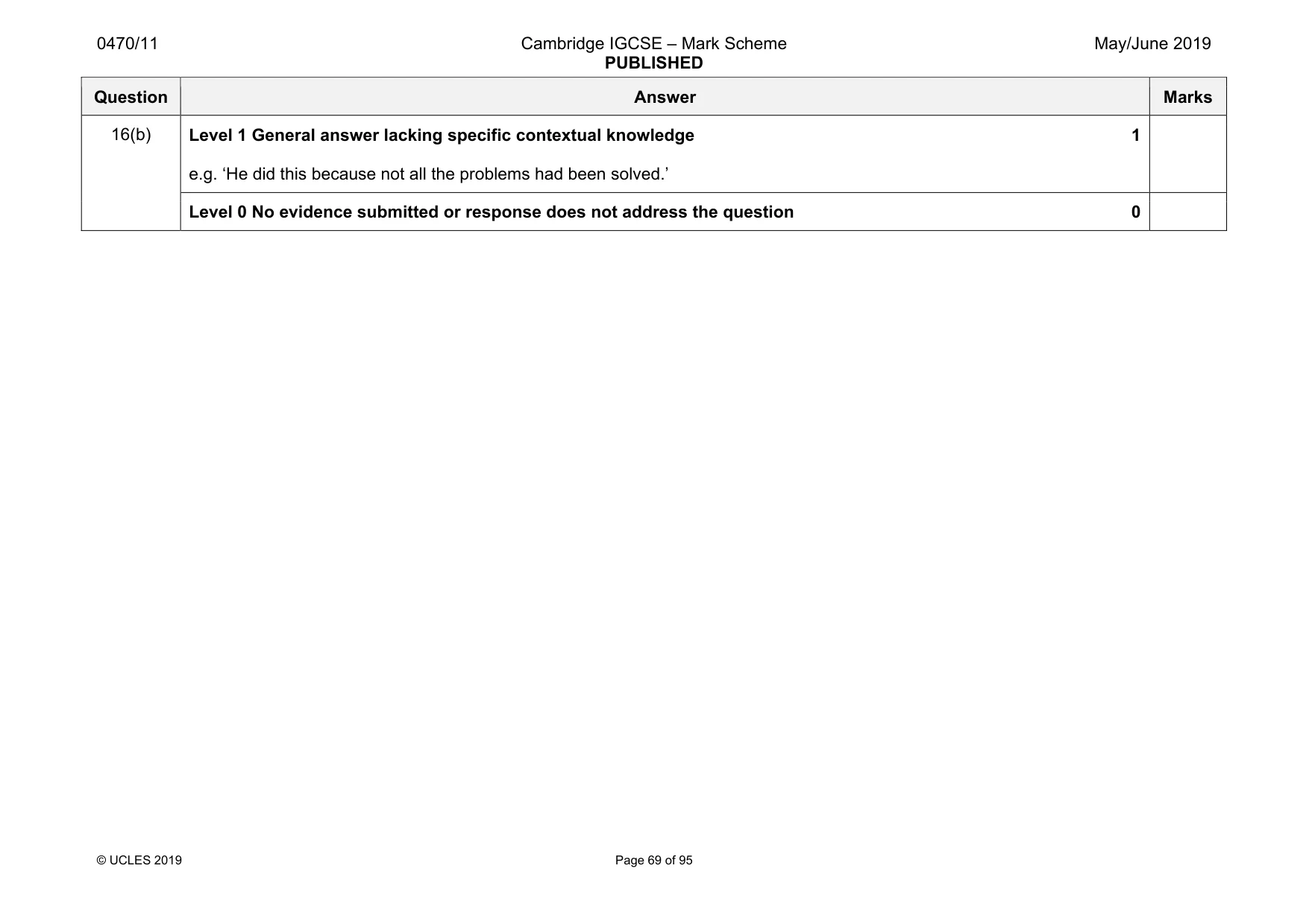 Mark scheme, page 69 of 95