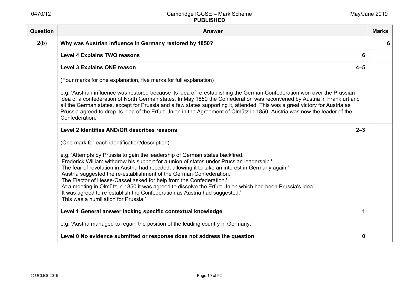 Mark scheme, page 10 of 92