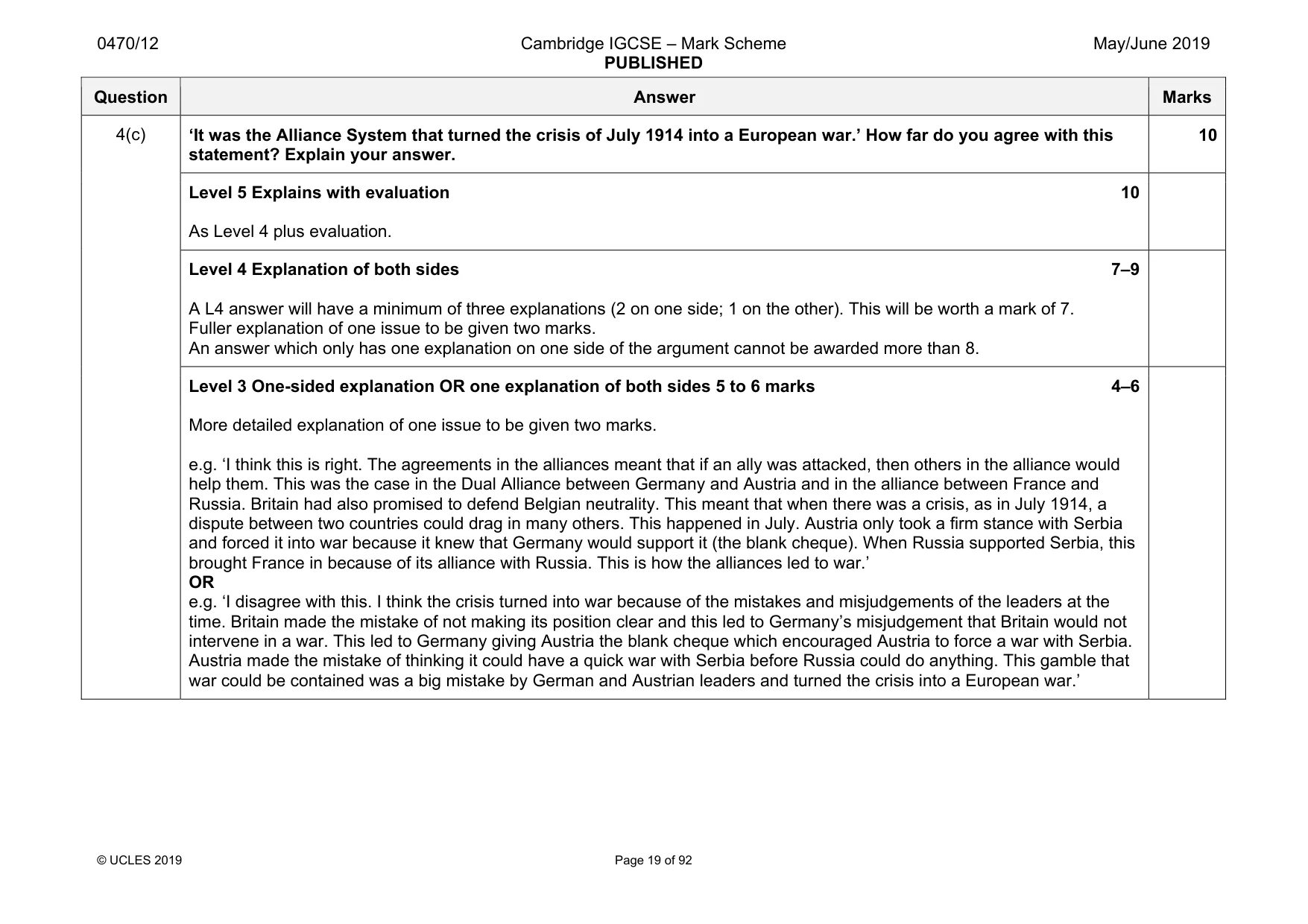 Mark scheme, page 19 of 92