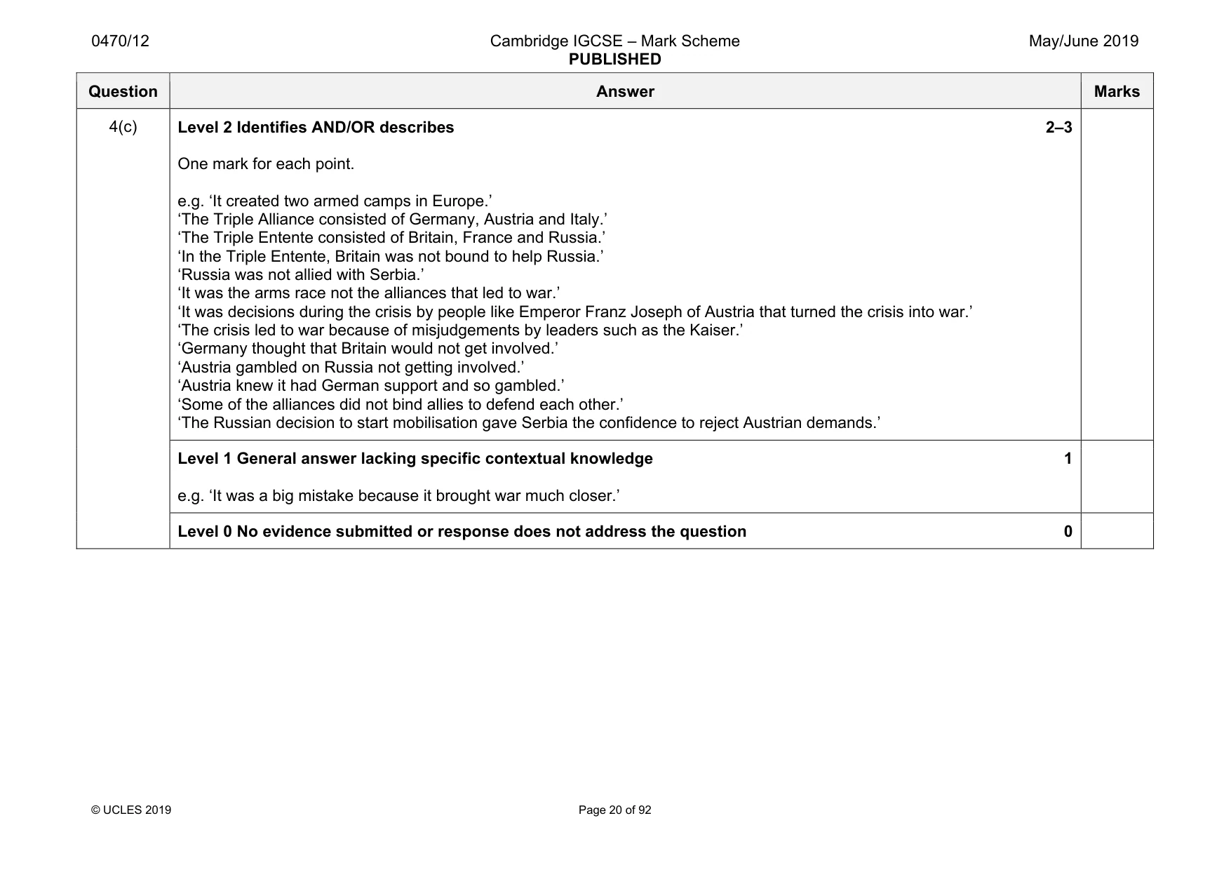 Mark scheme, page 20 of 92