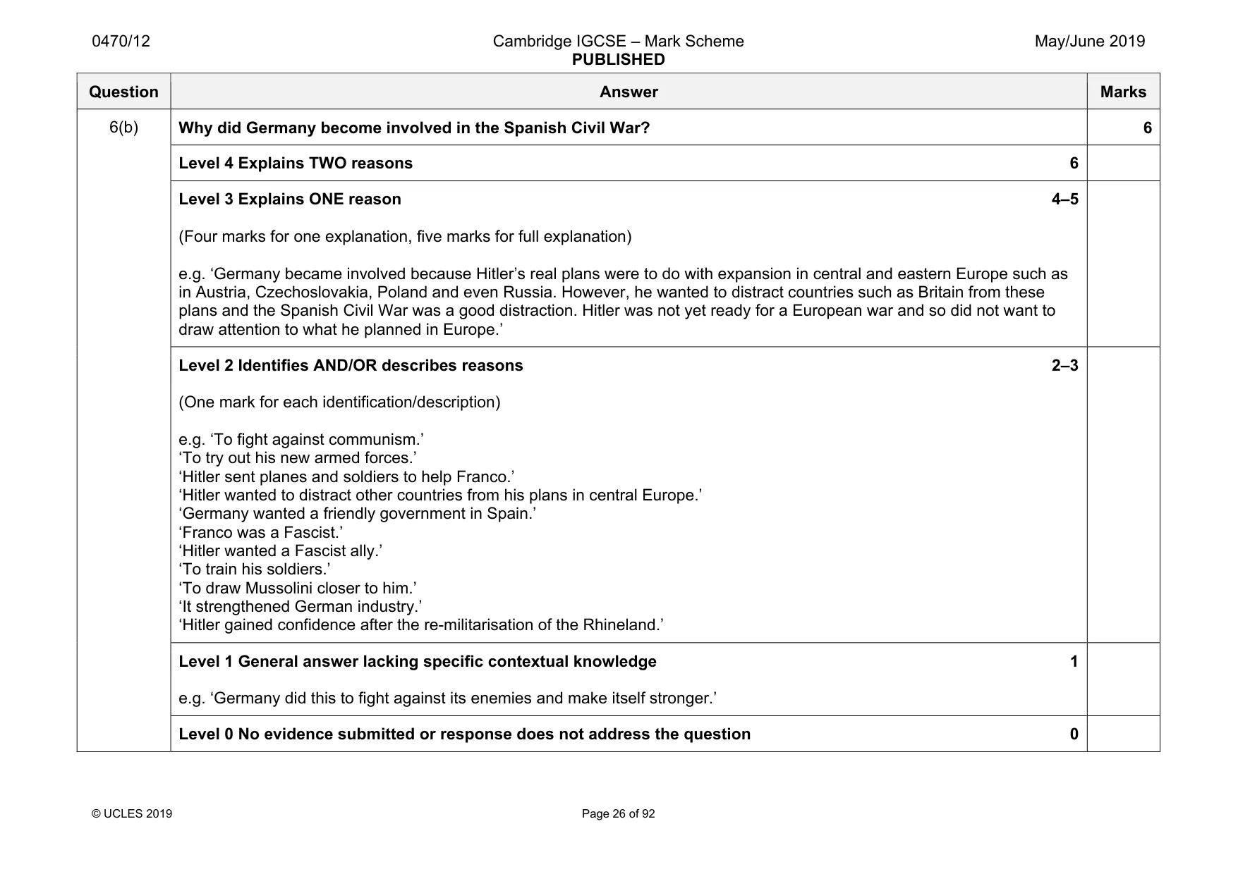 Mark scheme, page 26 of 92