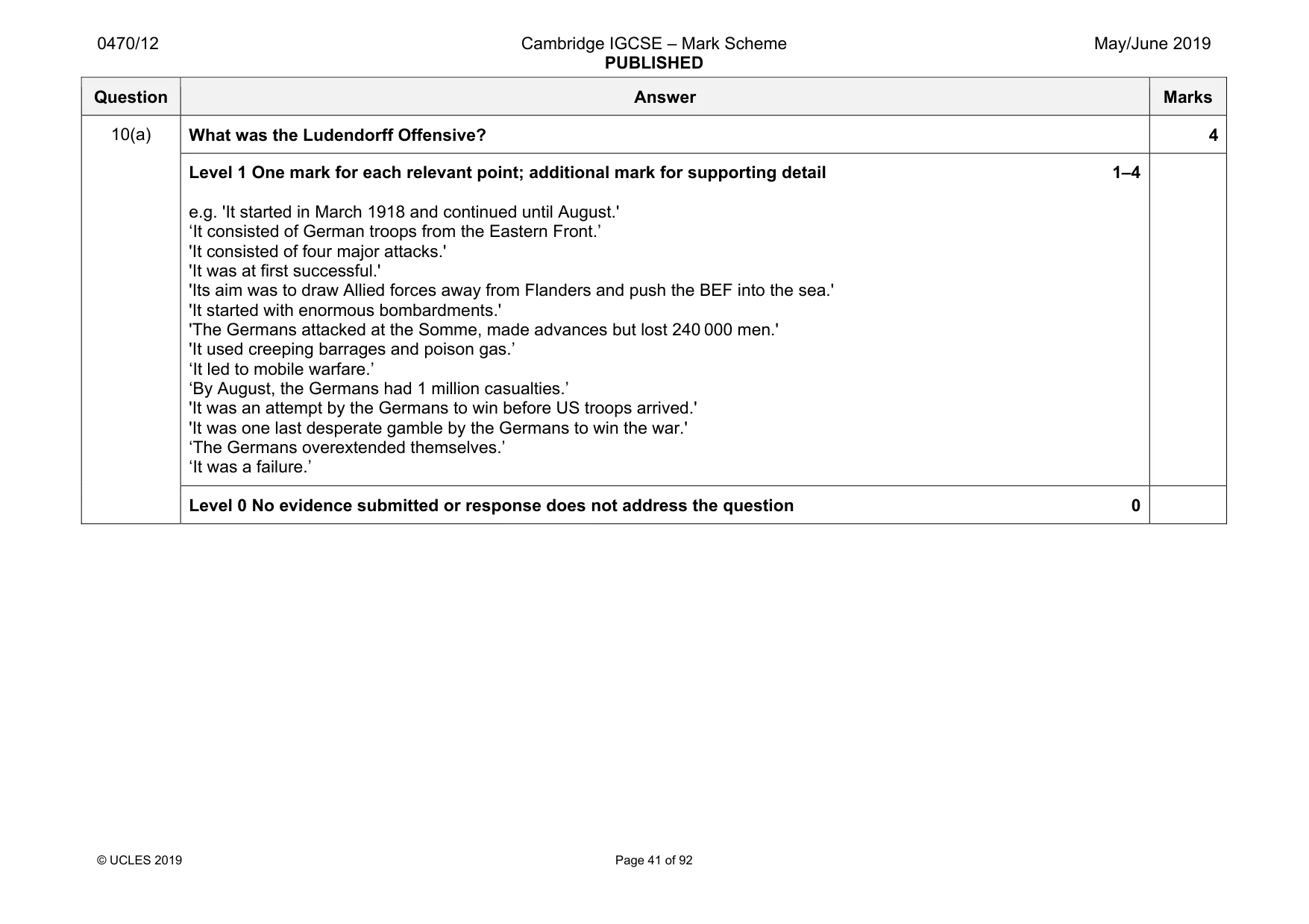 Mark scheme, page 41 of 92