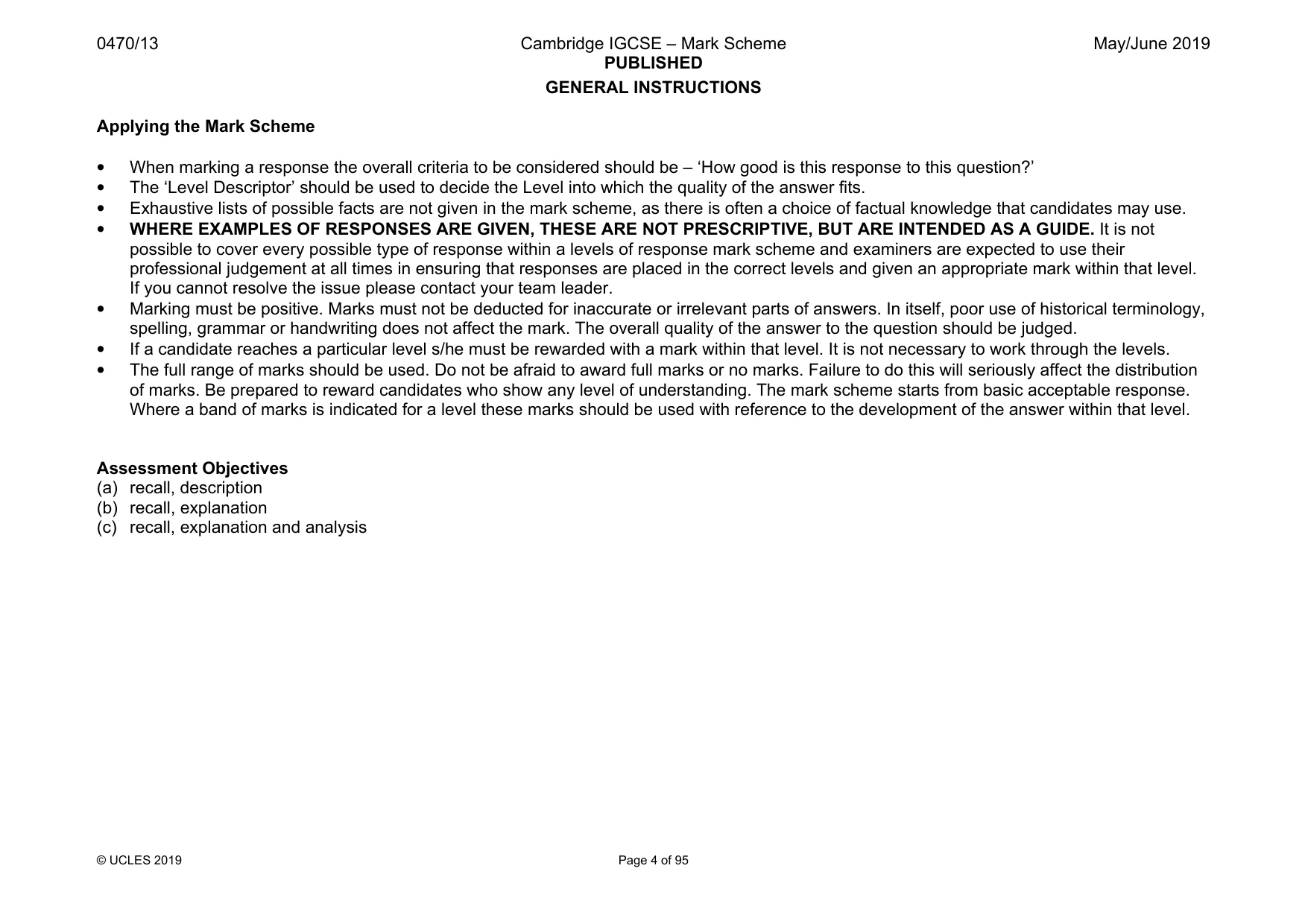 Mark scheme, page 4 of 95