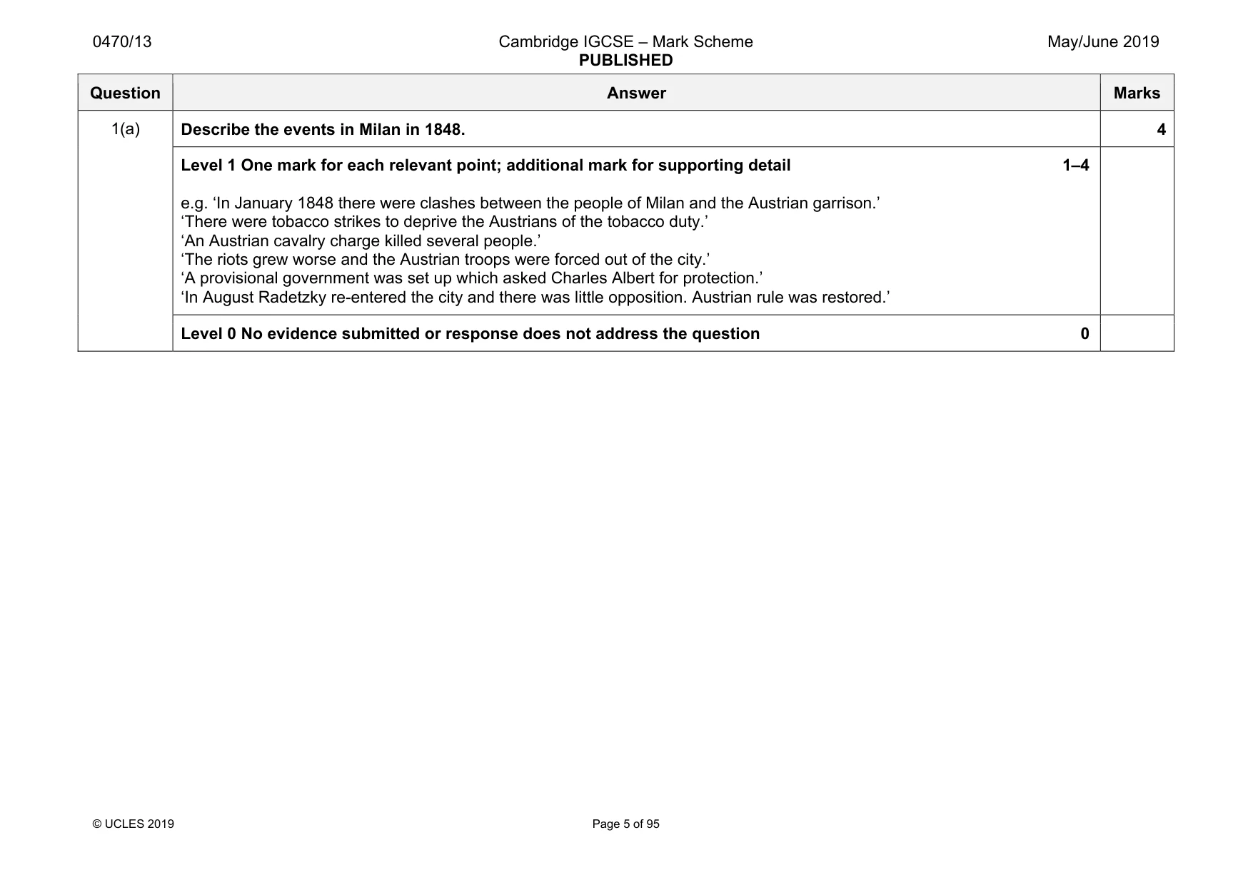 Mark scheme, page 5 of 95