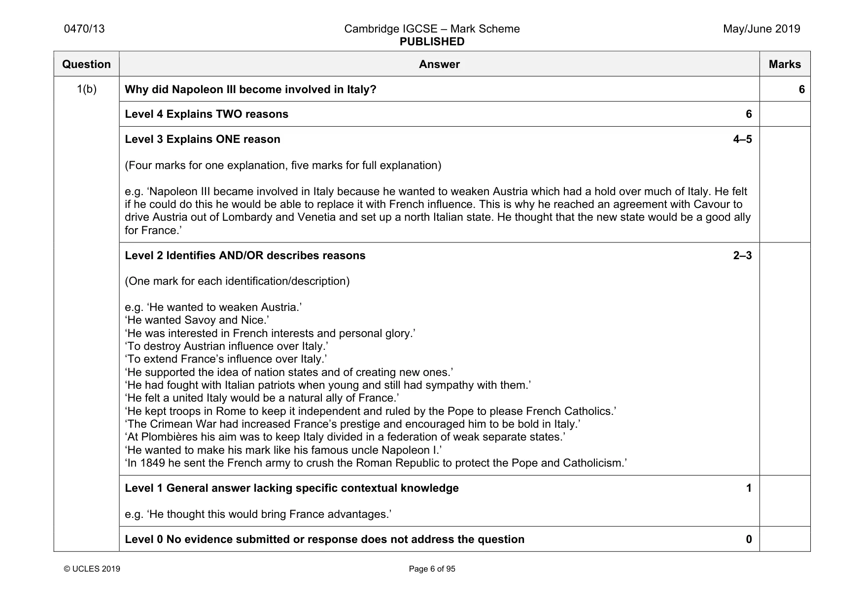Mark scheme, page 6 of 95