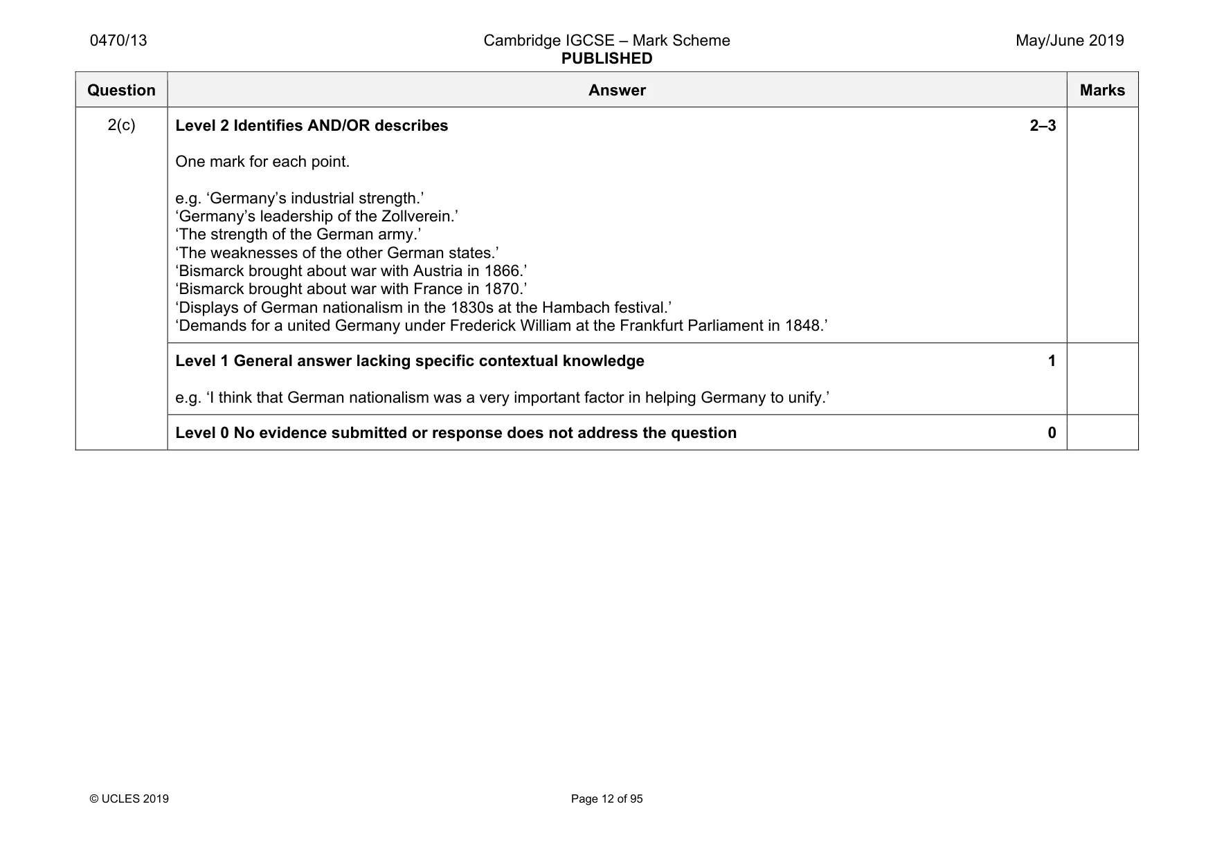 Mark scheme, page 12 of 95
