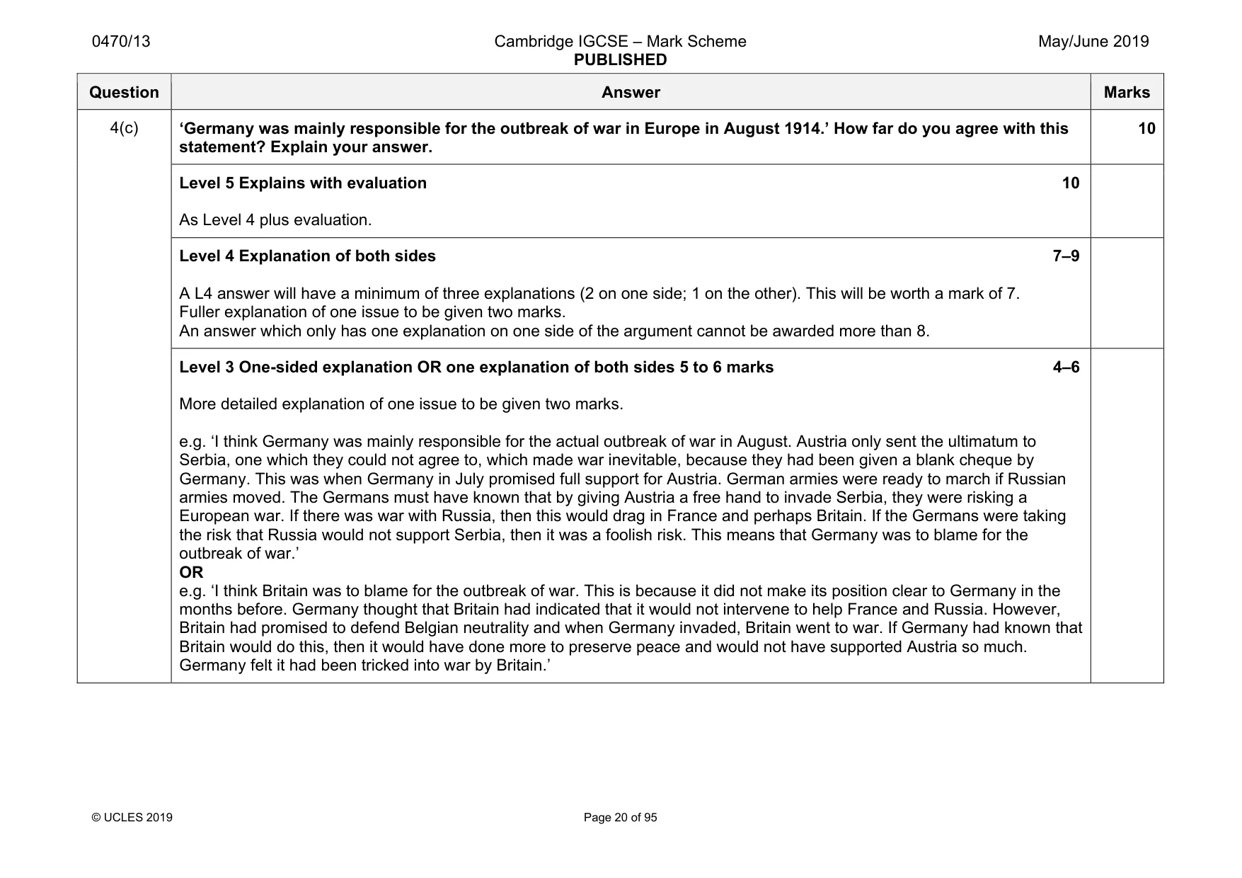 Mark scheme, page 20 of 95