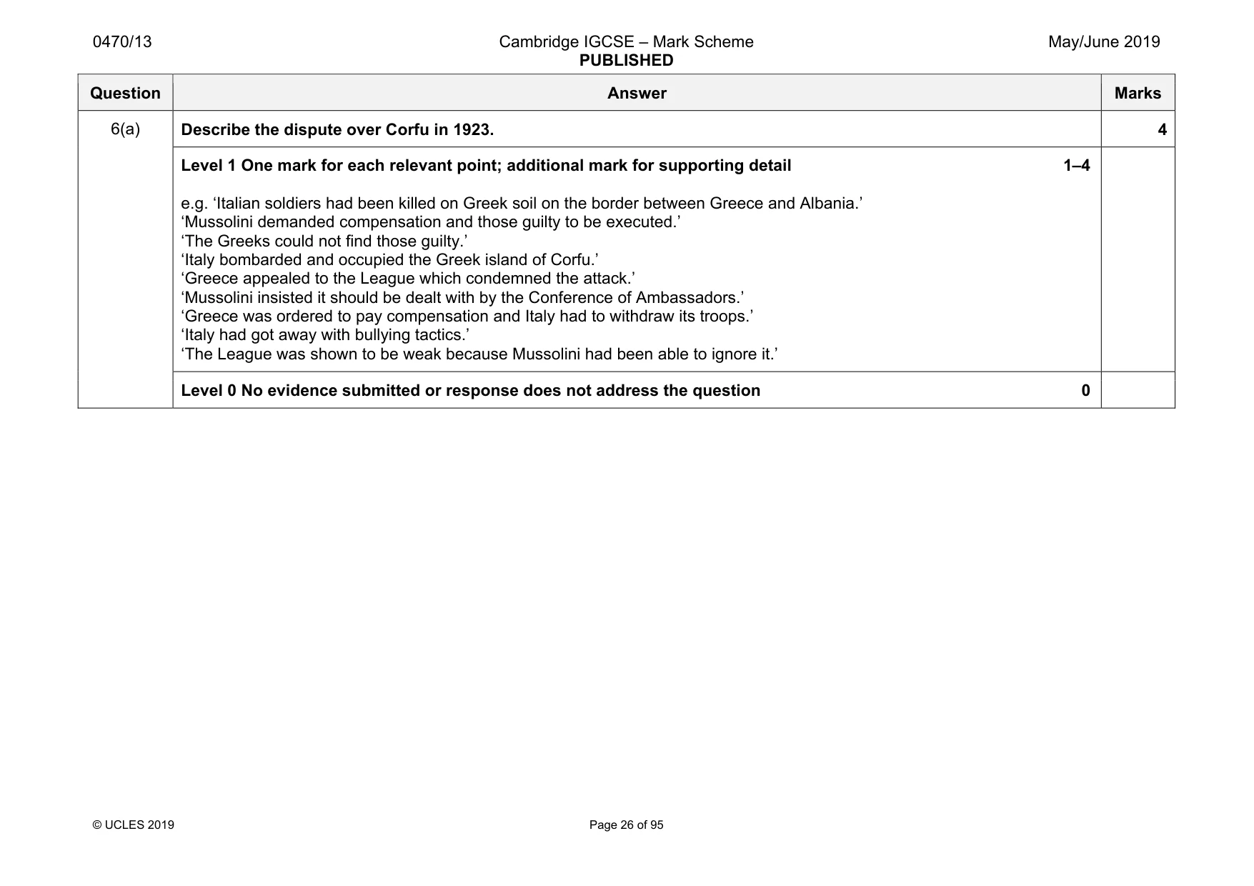Mark scheme, page 26 of 95