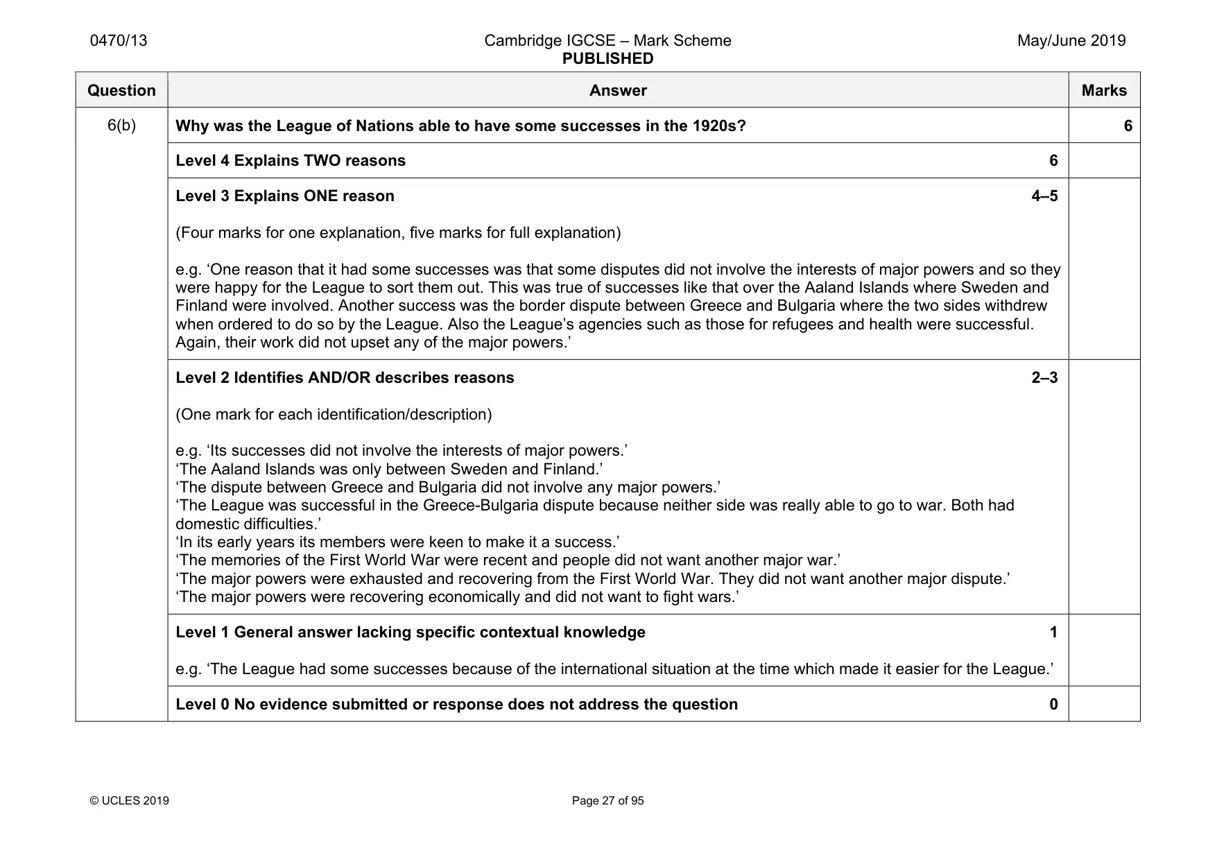 Mark scheme, page 27 of 95