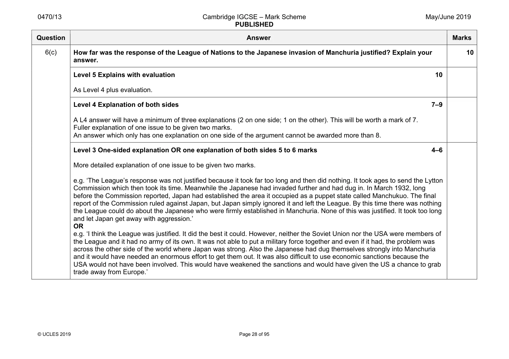 Mark scheme, page 28 of 95
