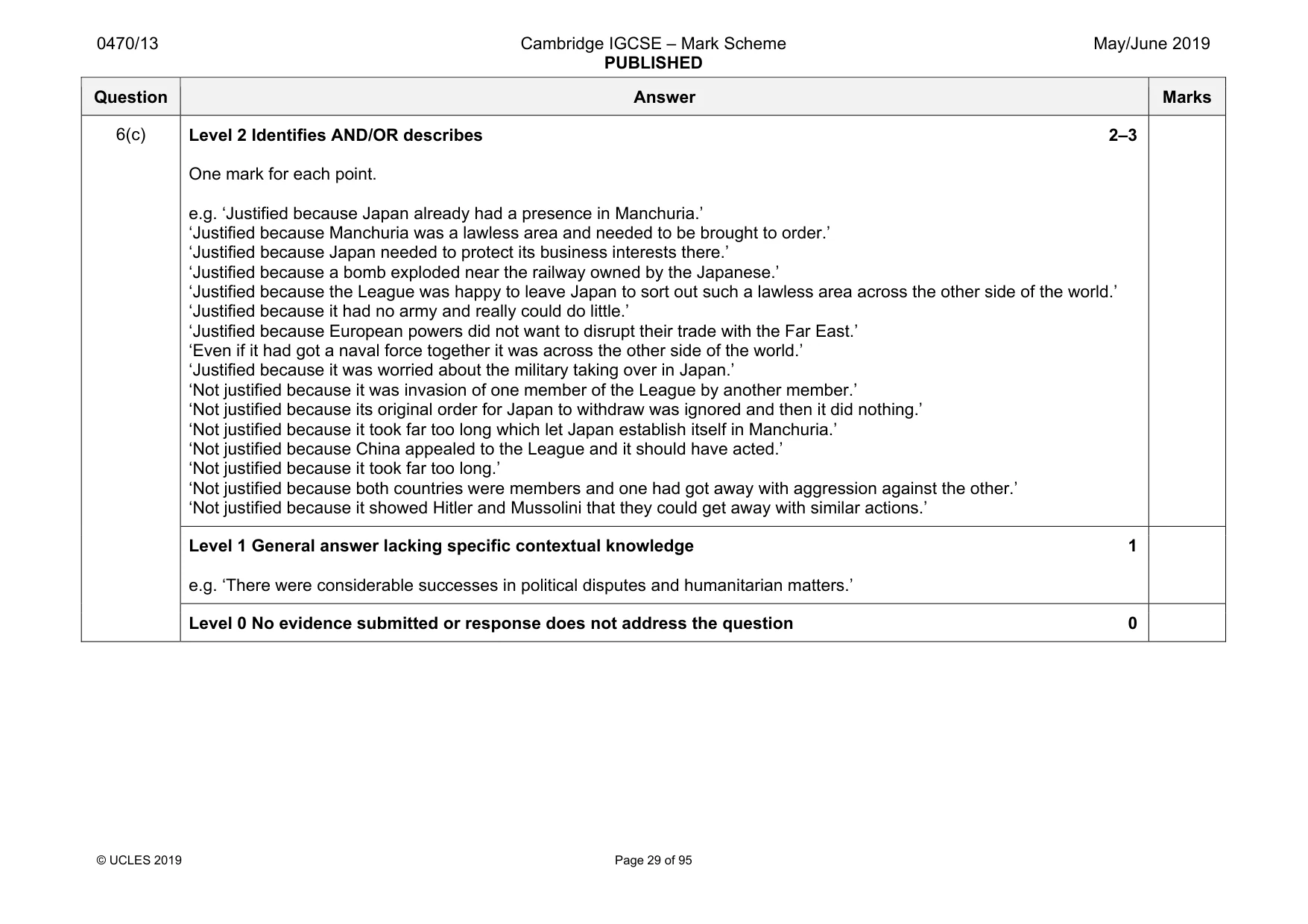 Mark scheme, page 29 of 95