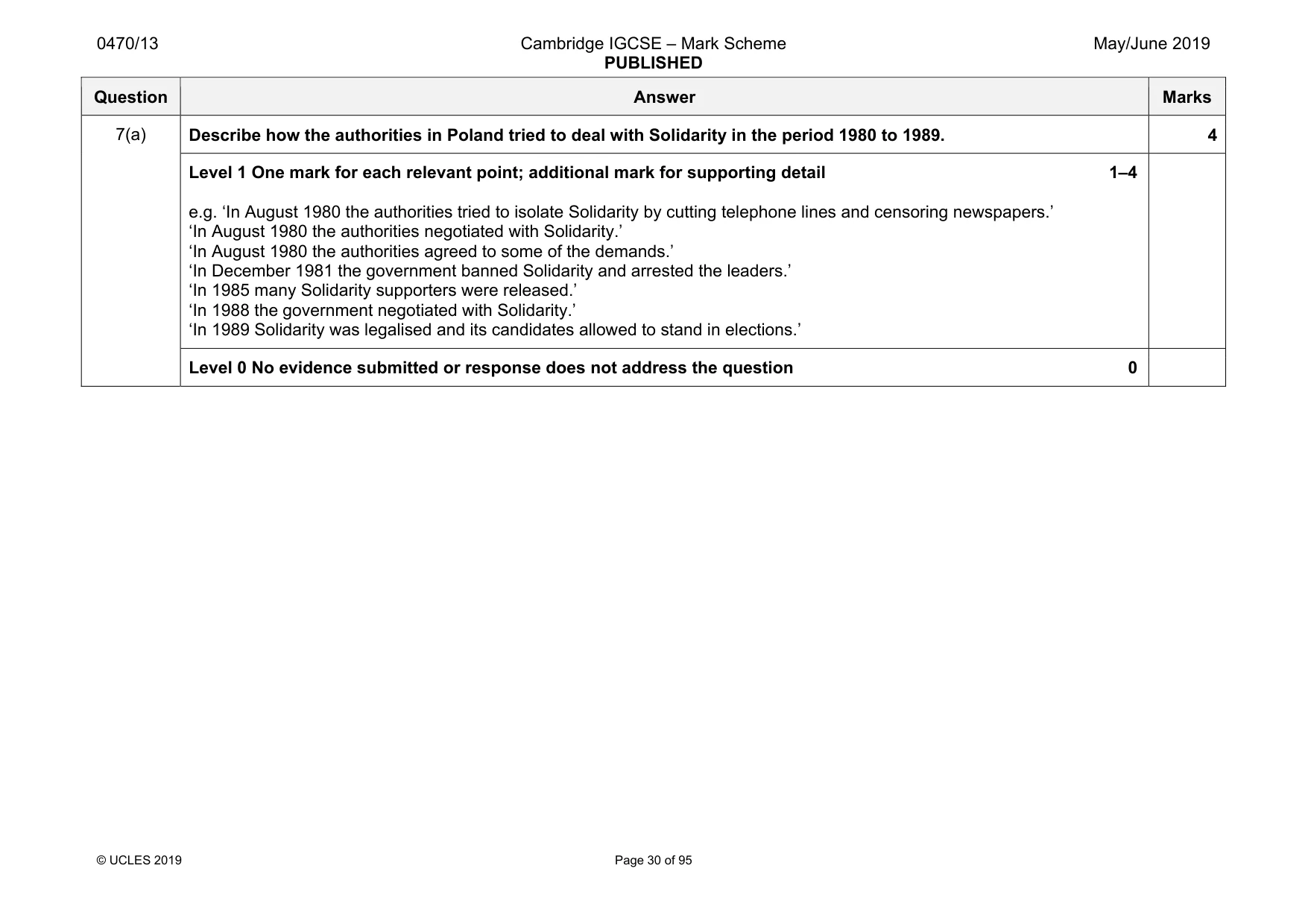 Mark scheme, page 30 of 95