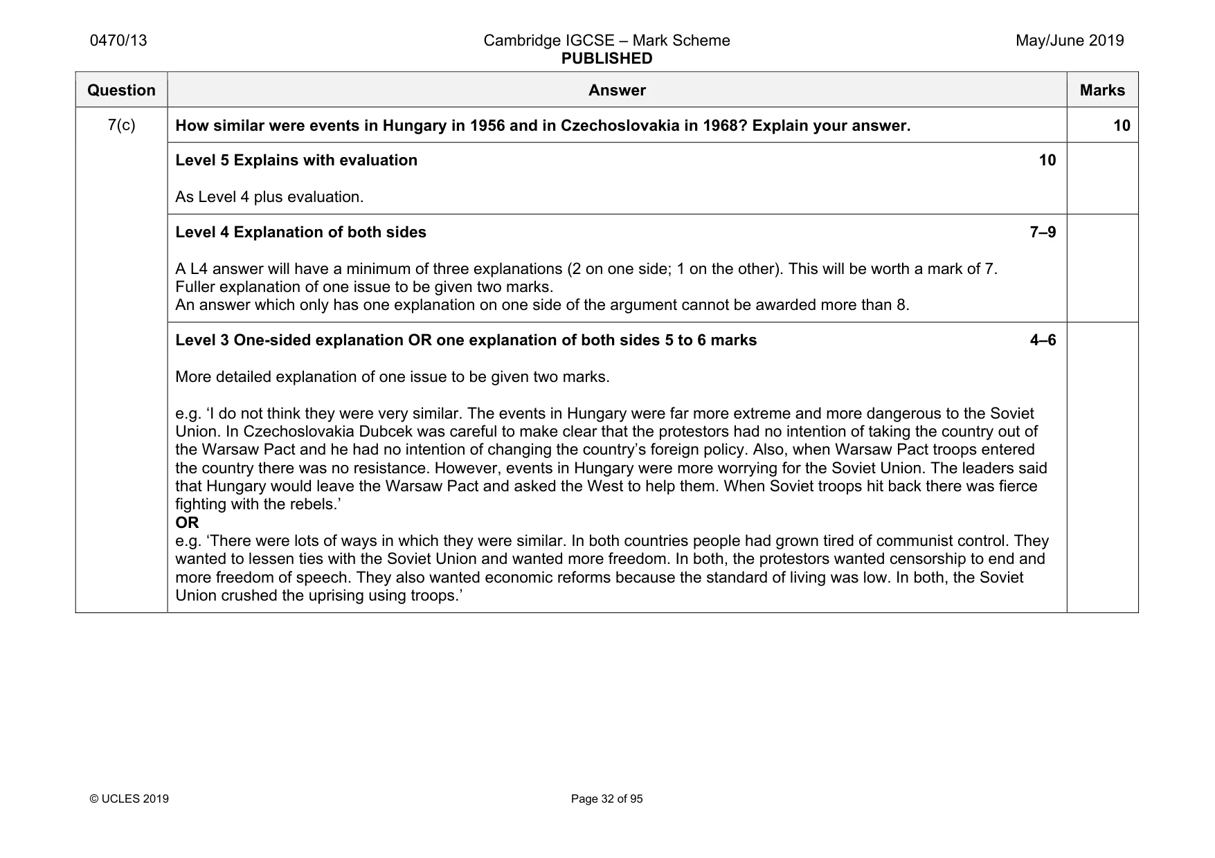Mark scheme, page 32 of 95